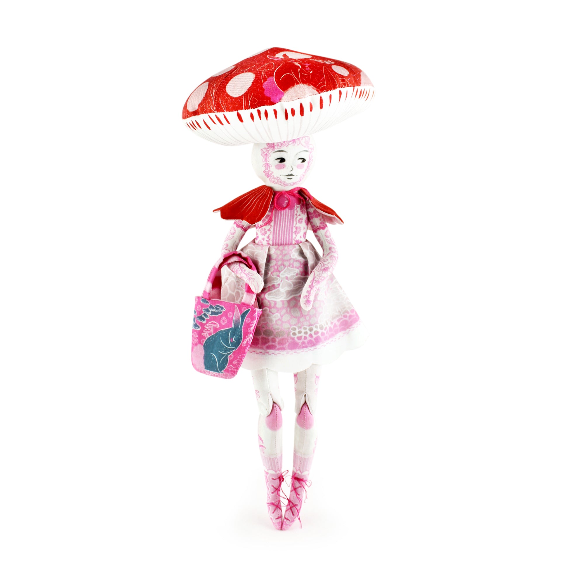 Patience the Mushroom Girl with 20 zen cards of hope - Collectors Doll