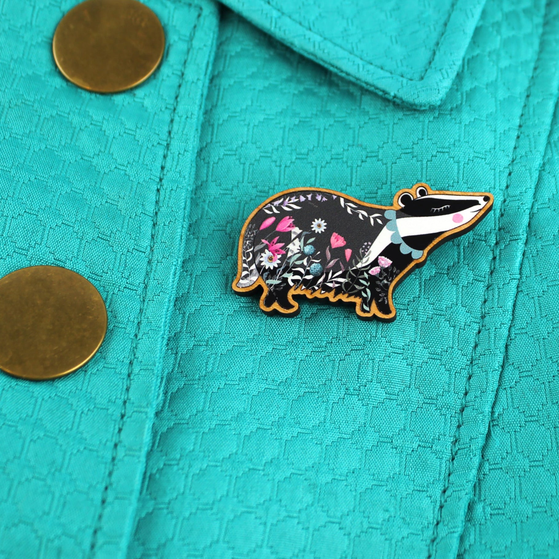 Badger Brooch