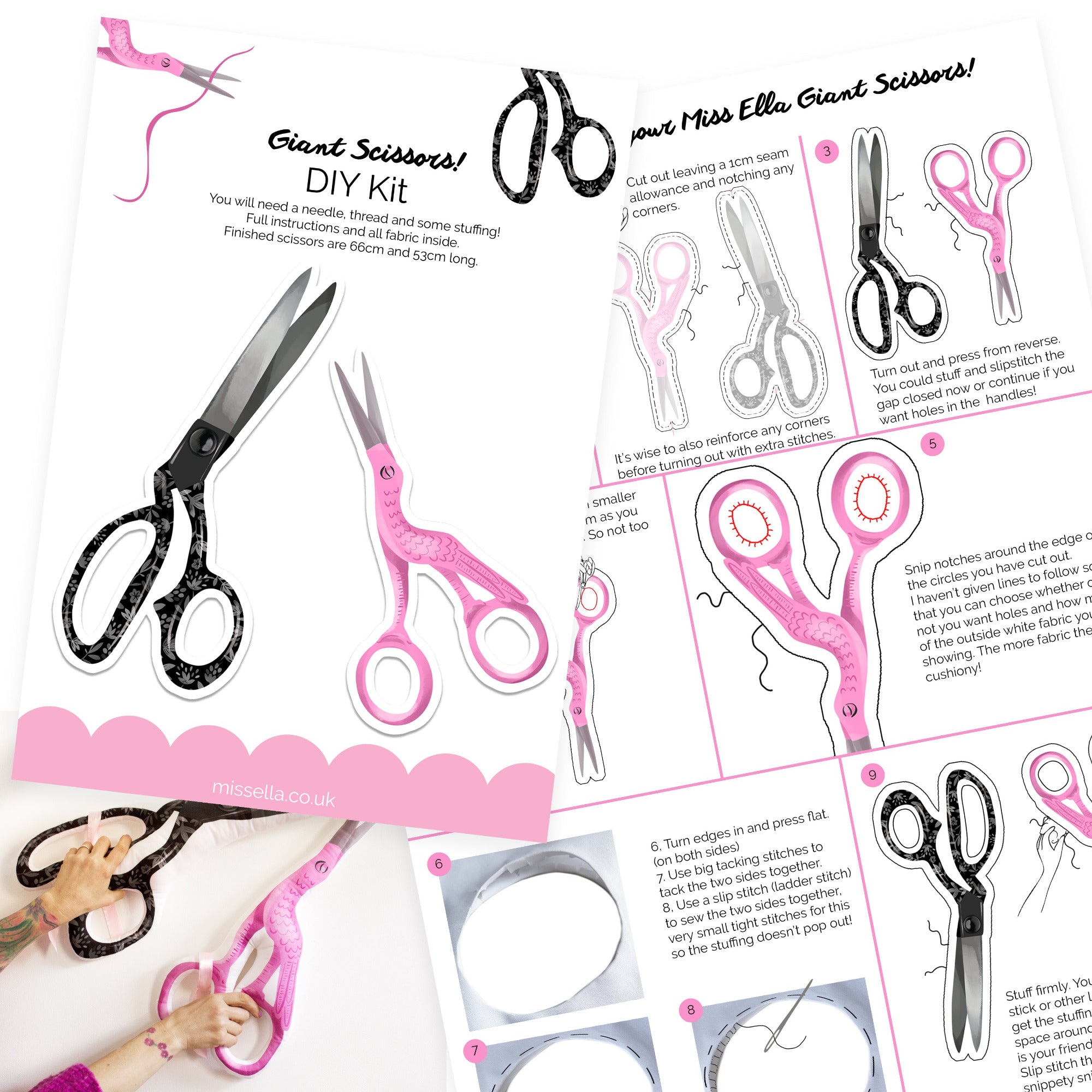 Giant Scissors DIY Kit (Stuffing NOT included)