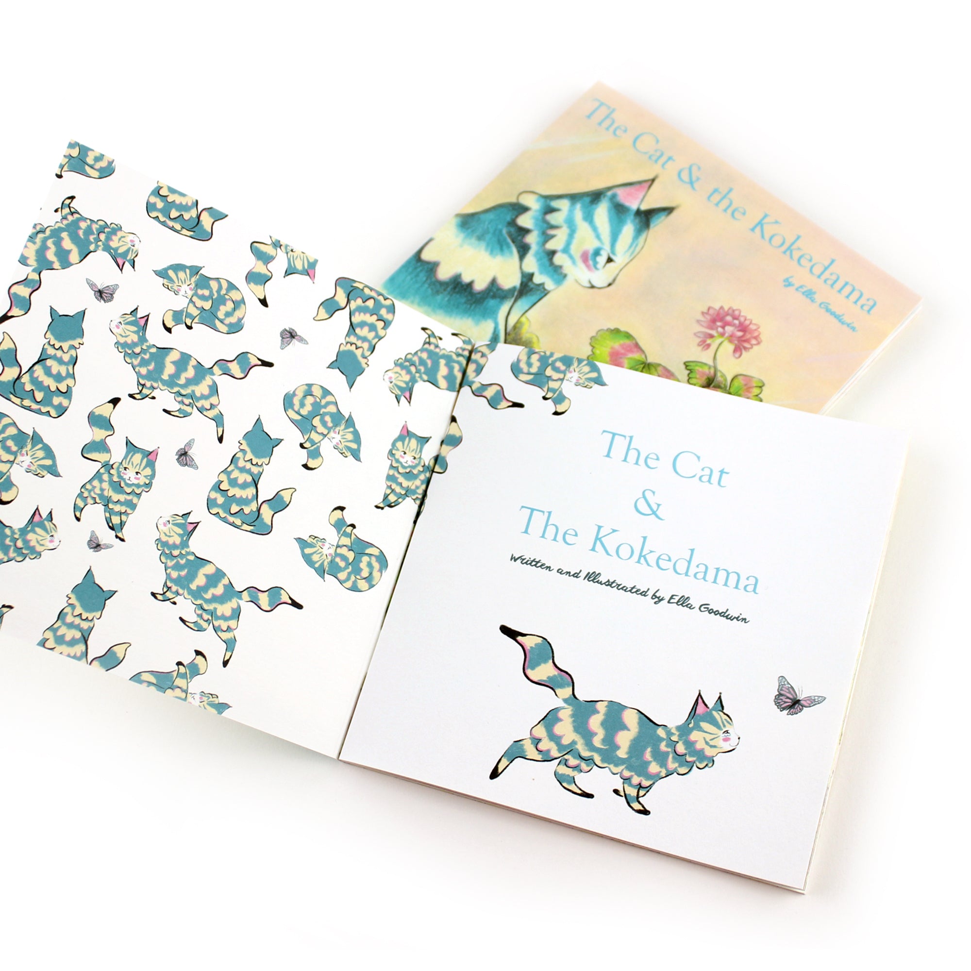 The Cat and the Kokedama - small illustrated picture book (15cm x 15cm)