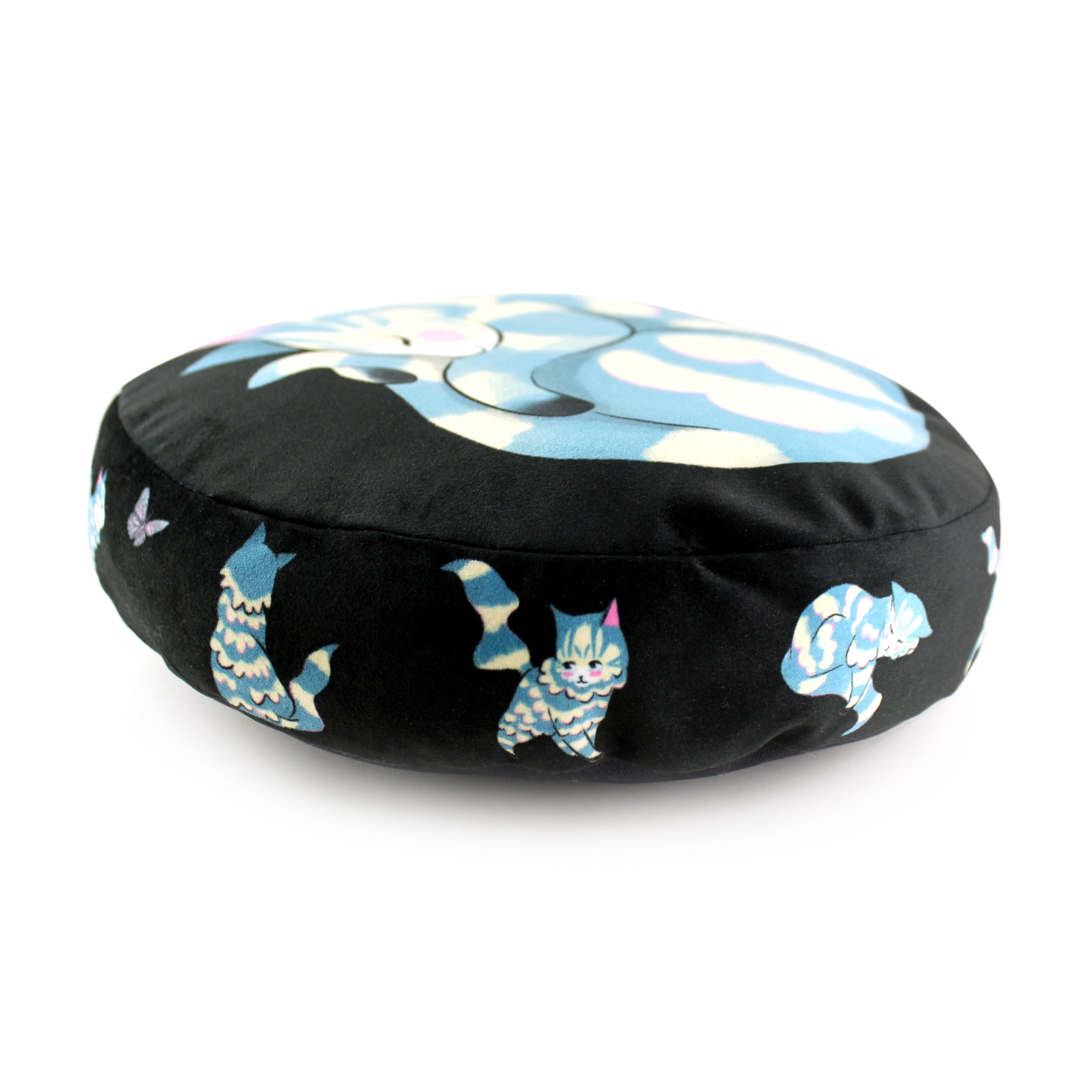 Cat Cushion (Small ) - Curled up Blue Tabby Kitten