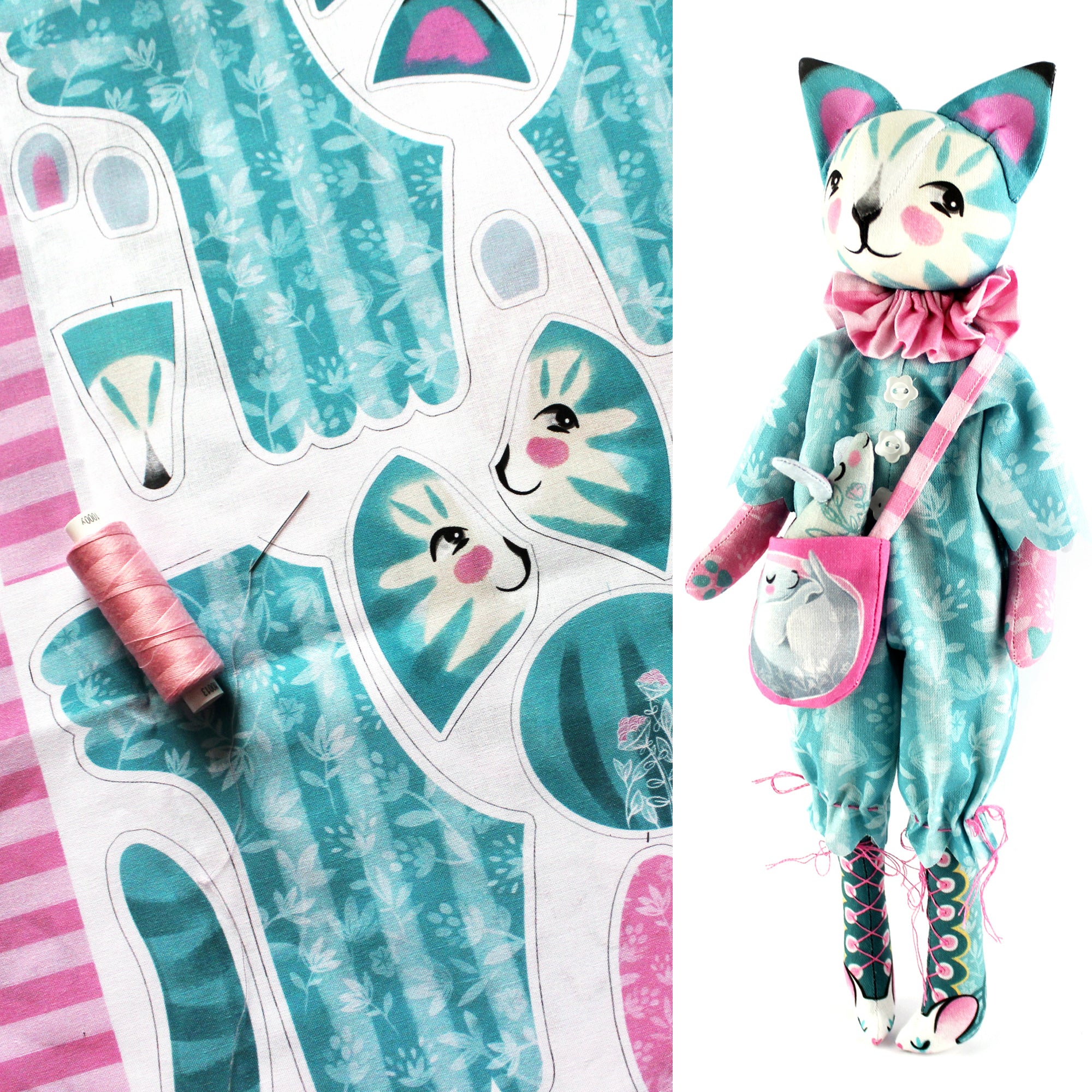 DIY Kit - Candy the Clown Cat - FREE UK SHIPPING
