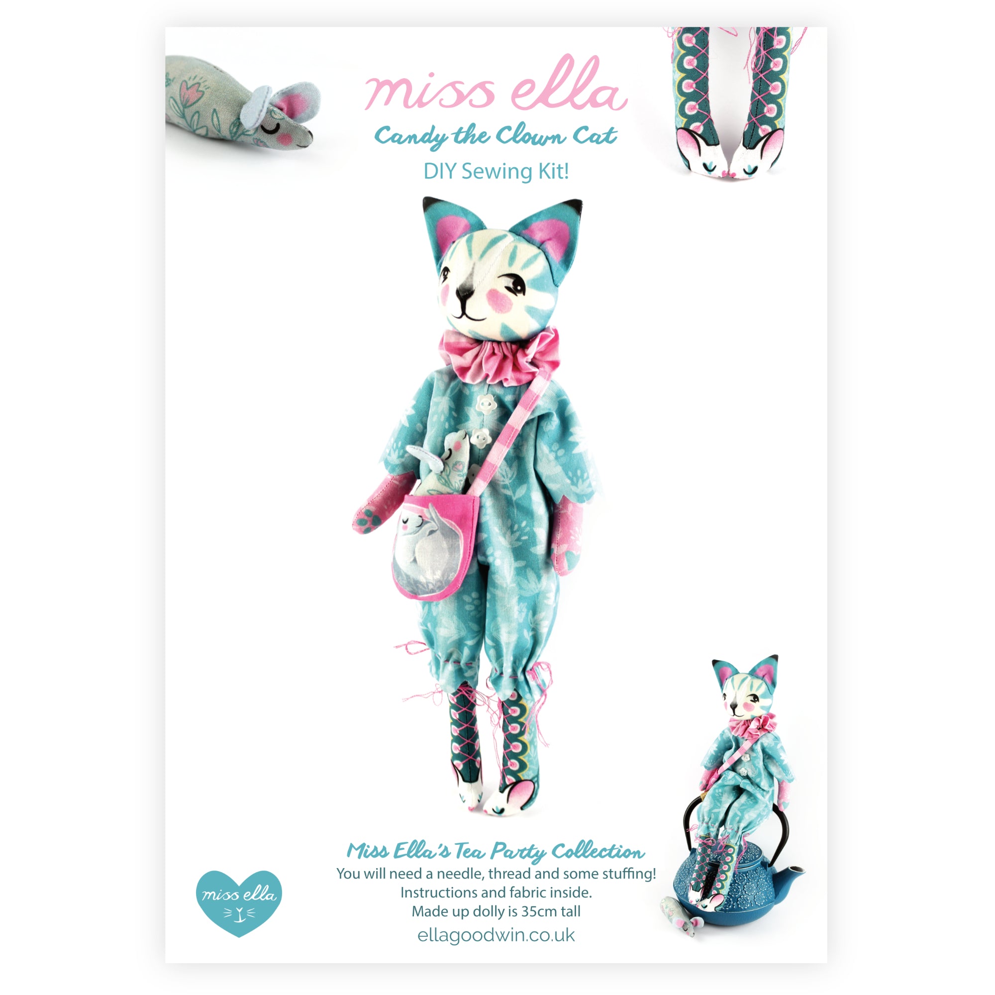 DIY Kit - Candy the Clown Cat - FREE UK SHIPPING