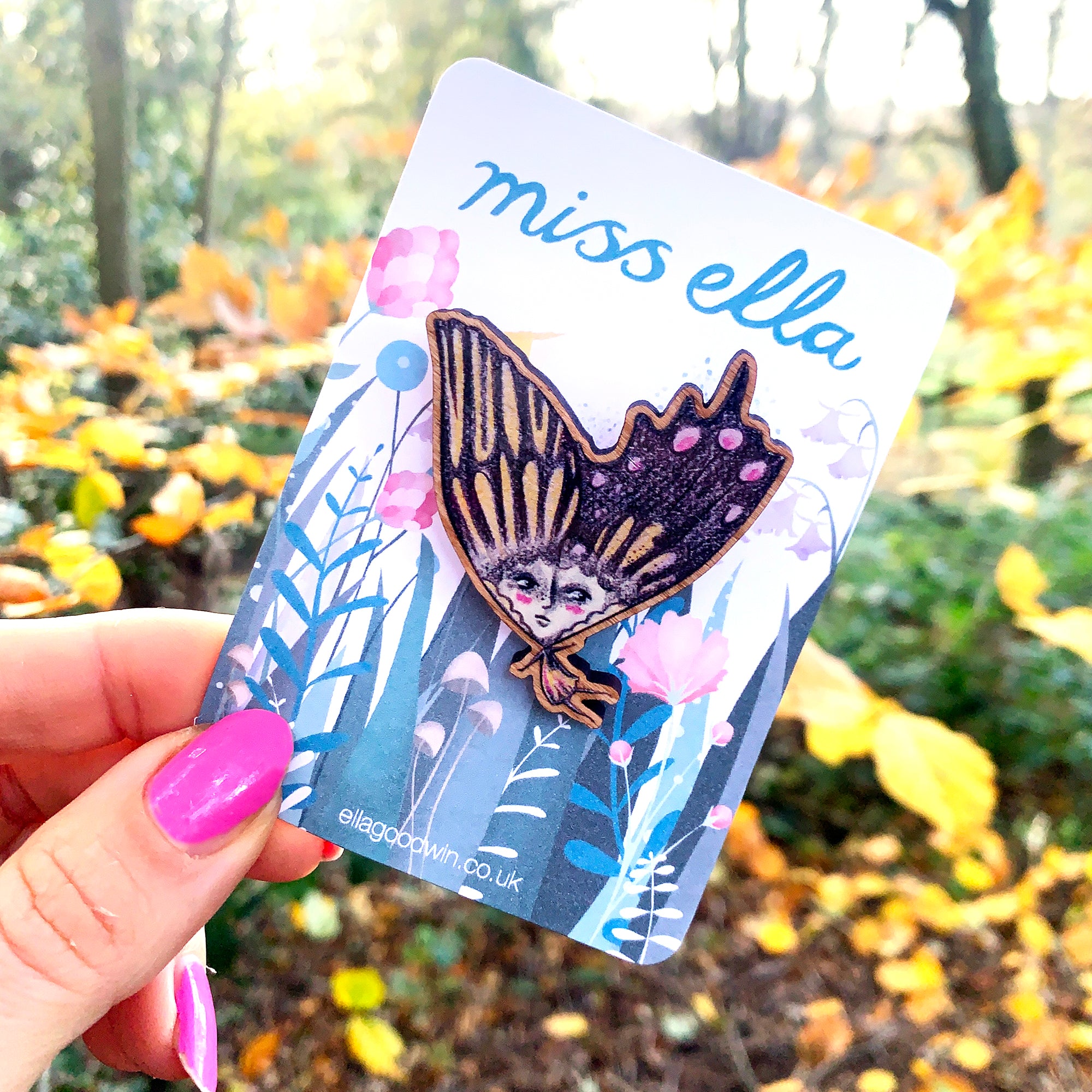 Golden Wings the Butterfly Girl Brooch