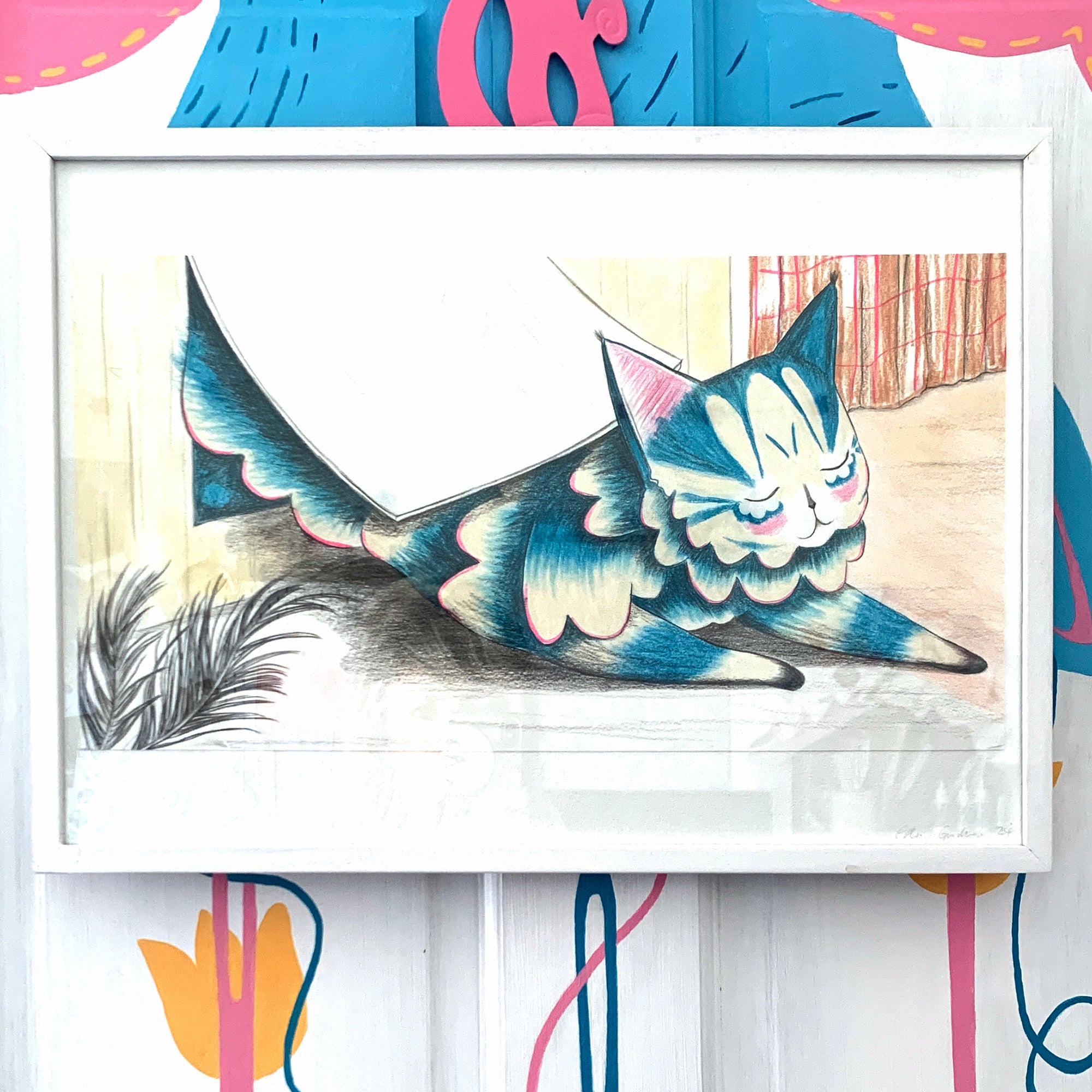 "The Wanderer Returns" - Original Illustration from 'The Cat and the Kokedama'