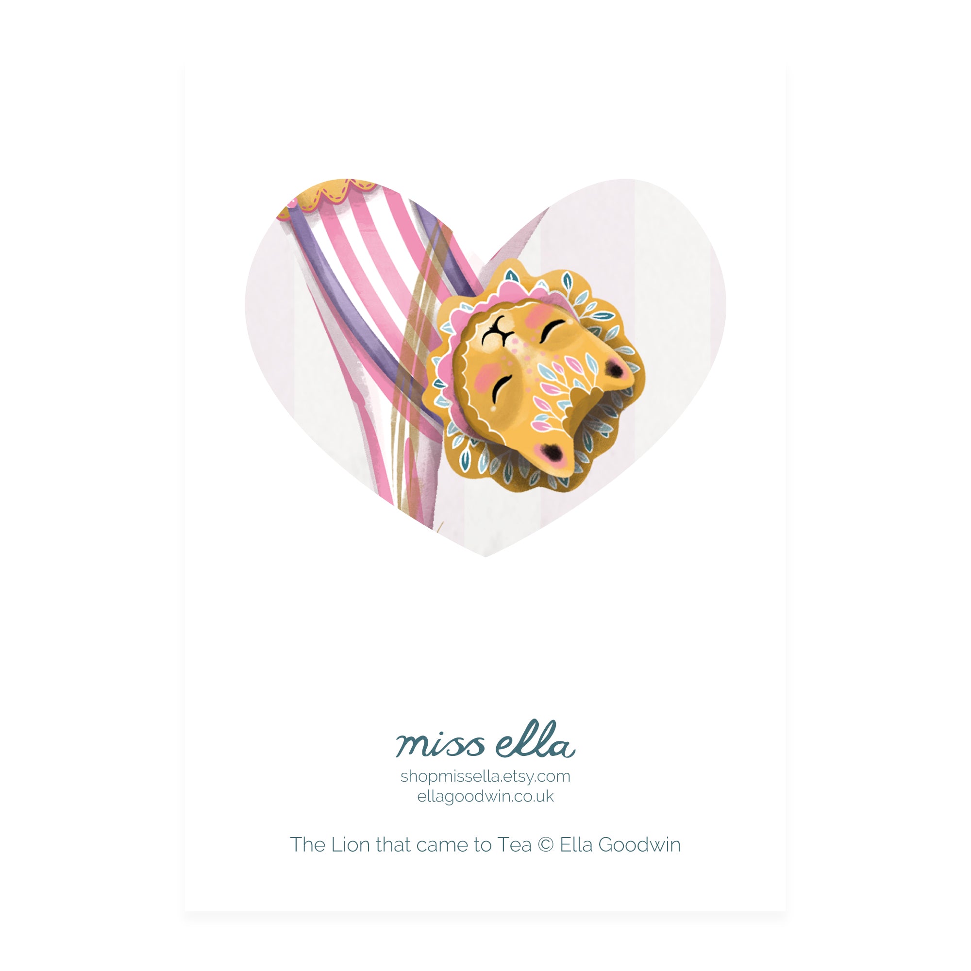 Circus Lion Greetings Card - blank