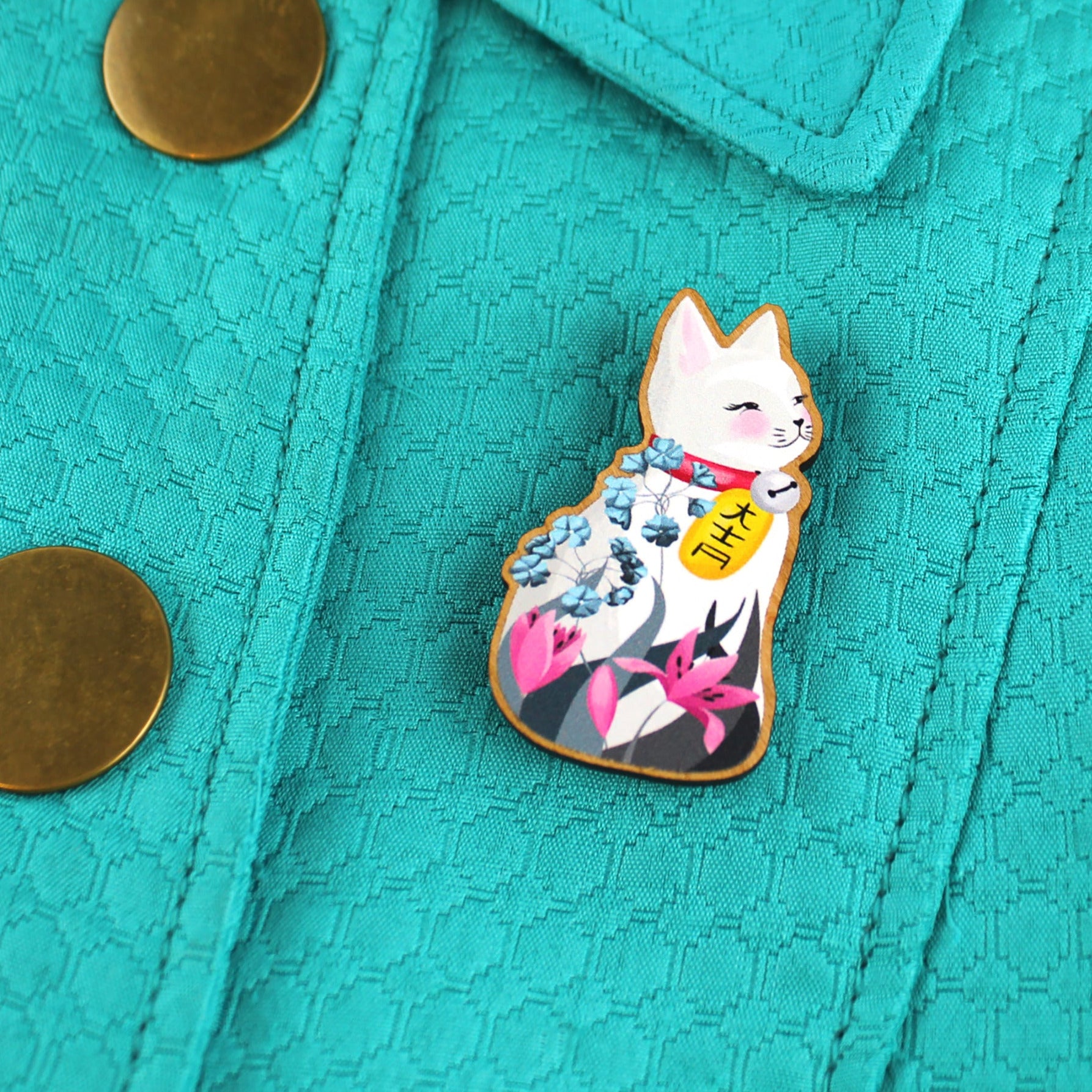 Lucky Cat Brooch