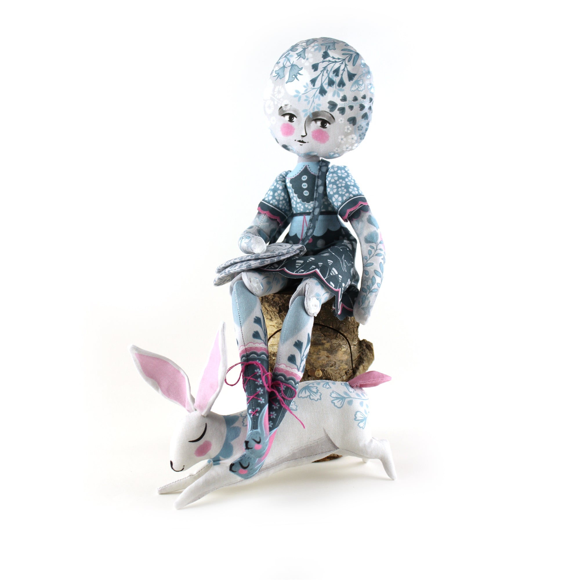 DIY Kit - Moon Girl and Ruby Rabbit with 12 page Mini Story book - FREE UK SHIPPING