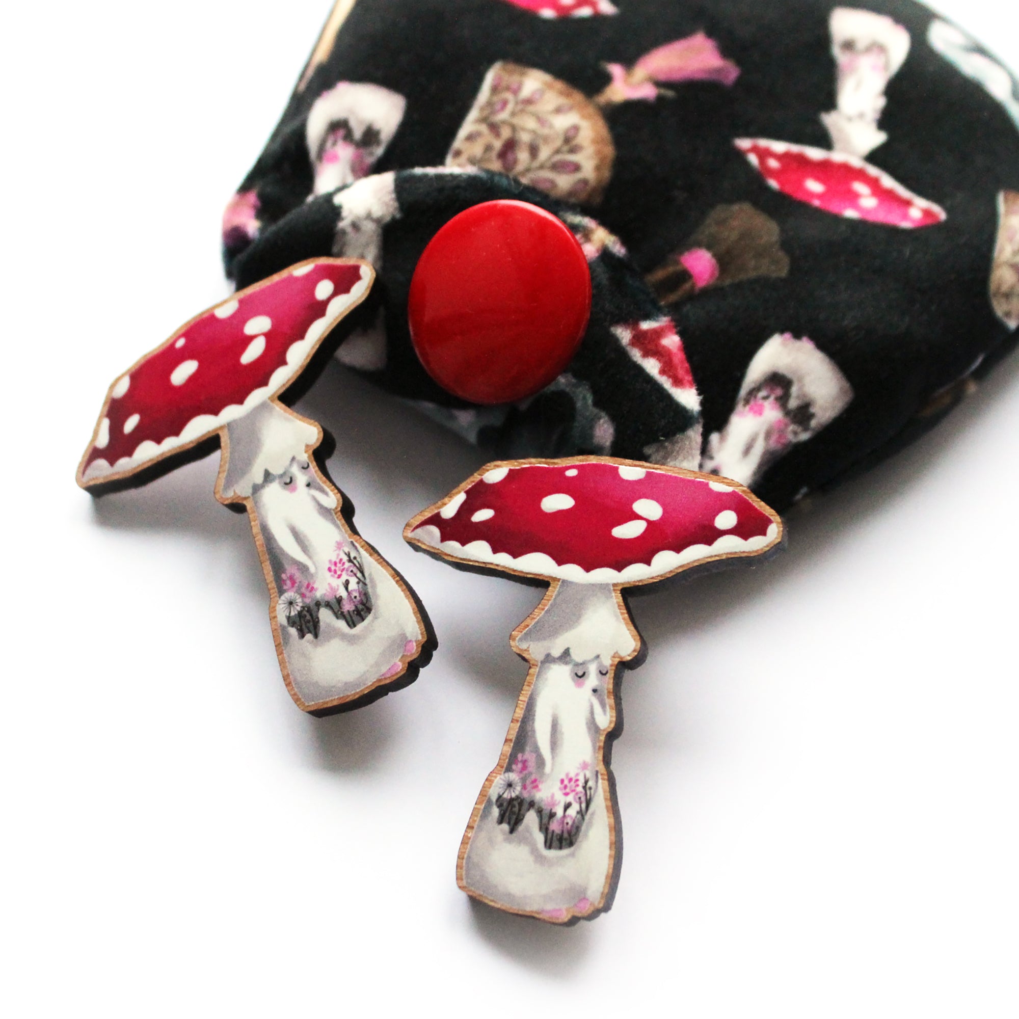 Mushroom Girl Brooch