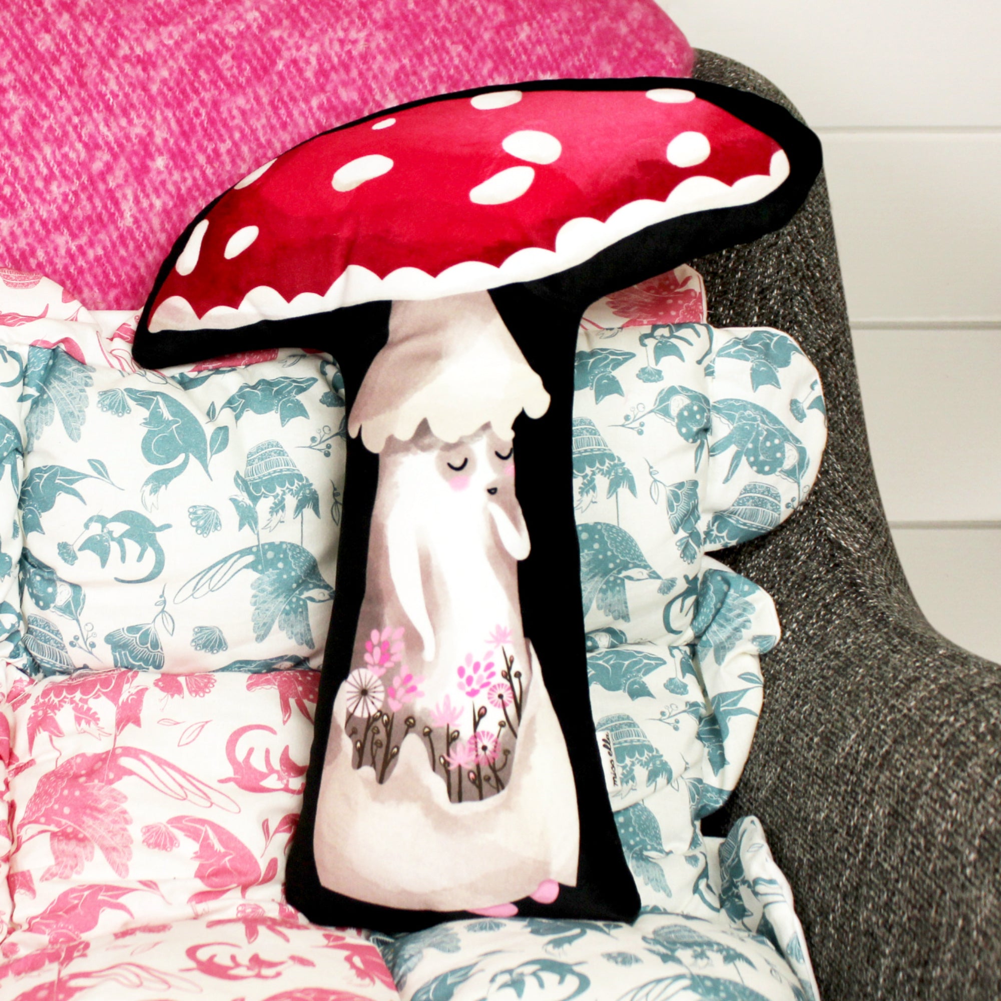 Mushroom Girl Cushion
