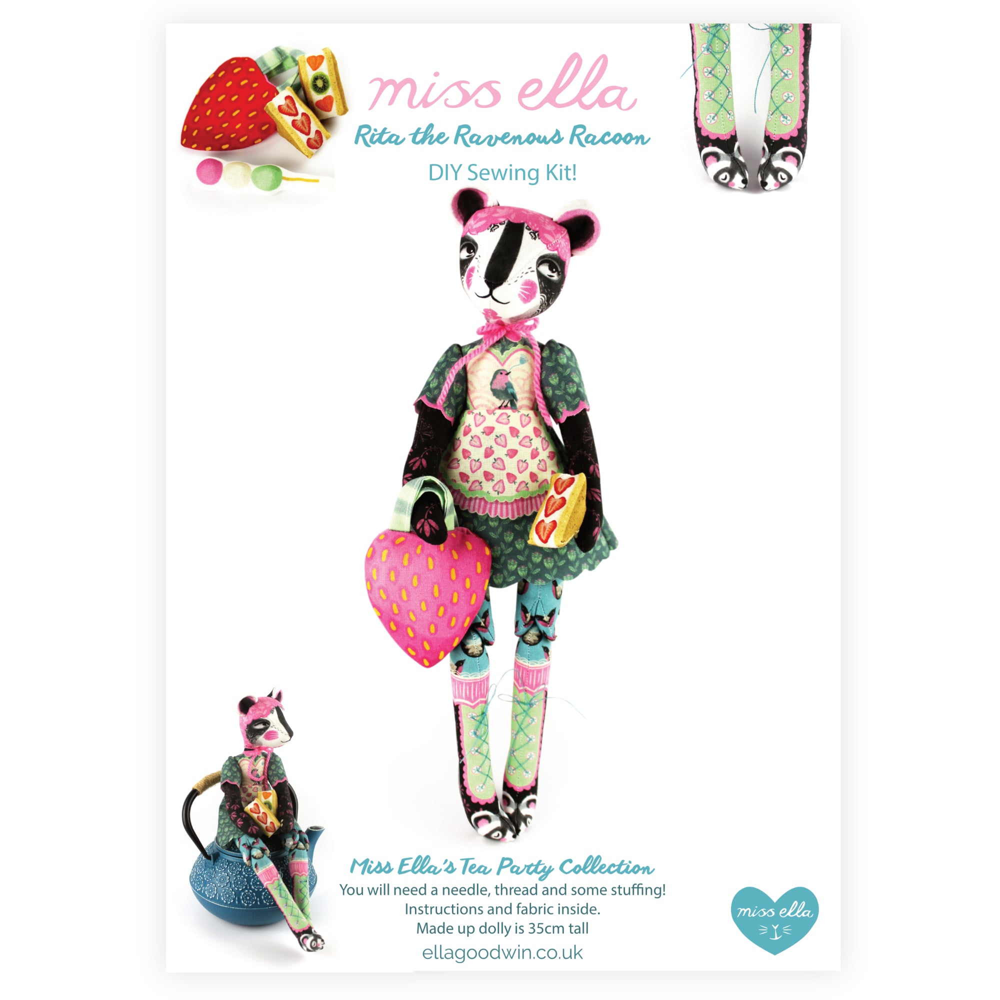 DIY Kit - Rita the Raccoon - FREE UK SHIPPING