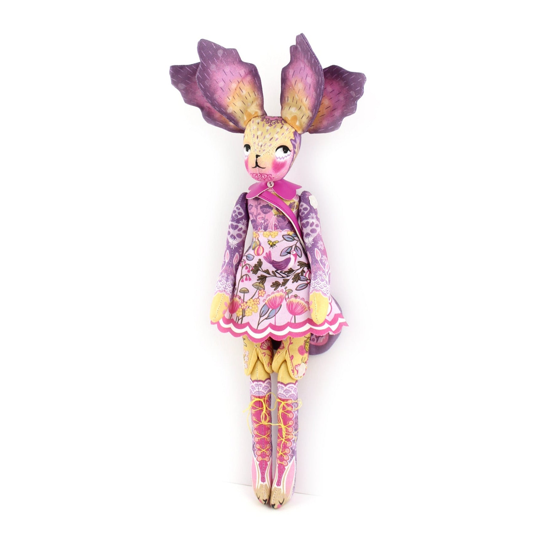 DIY Kit - Iris the Flower Bunny with 12 page Handmade Illustrated Mini Book - FREE UK SHIPPING