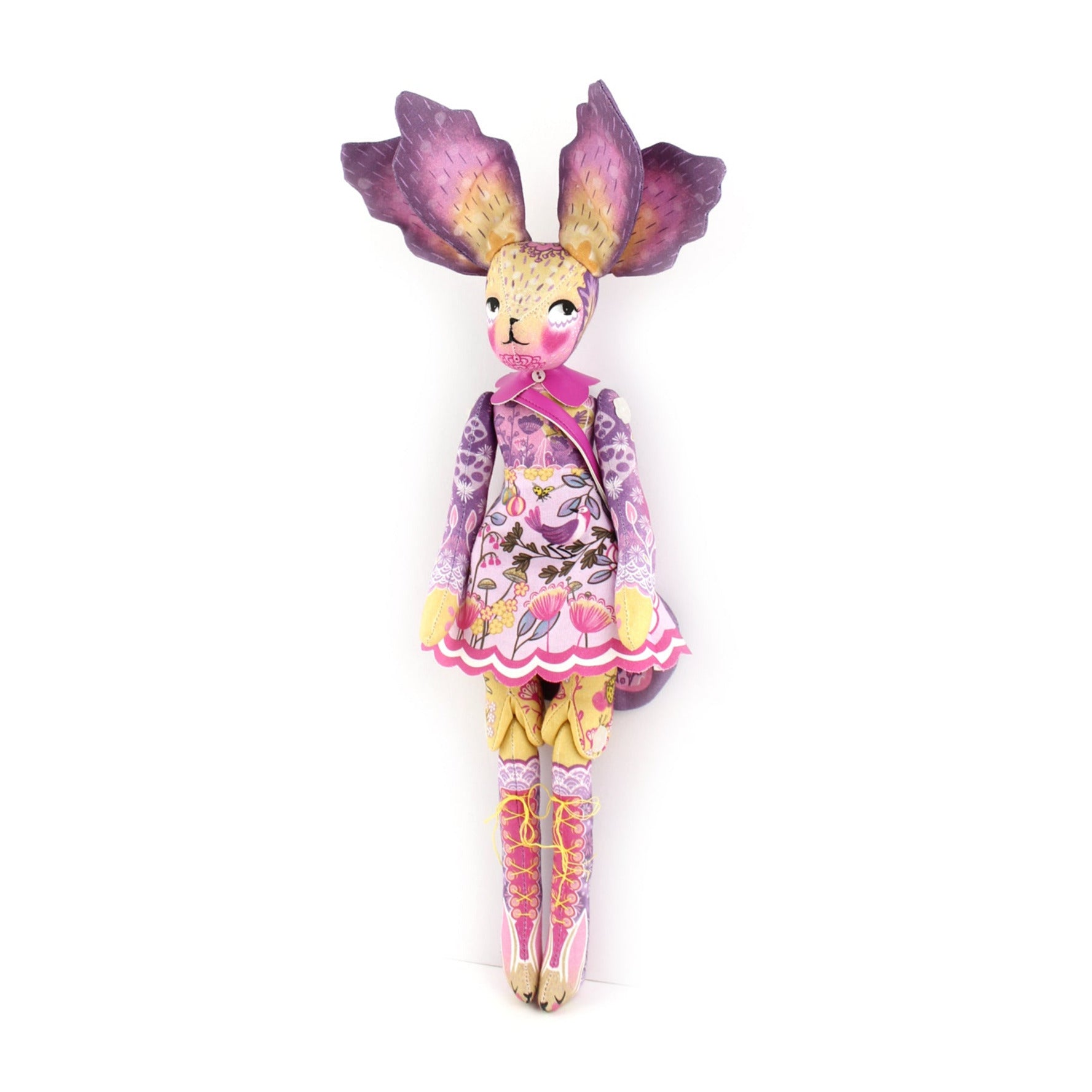 Iris the Flower Bunny with 12 page Handmade Illustrated Mini Book