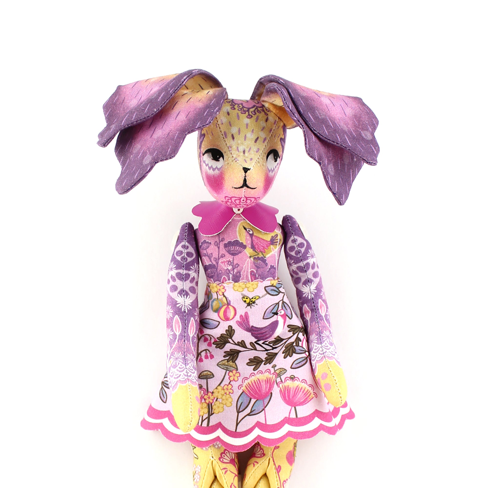 DIY Kit - Iris the Flower Bunny with 12 page Handmade Illustrated Mini Book - FREE UK SHIPPING