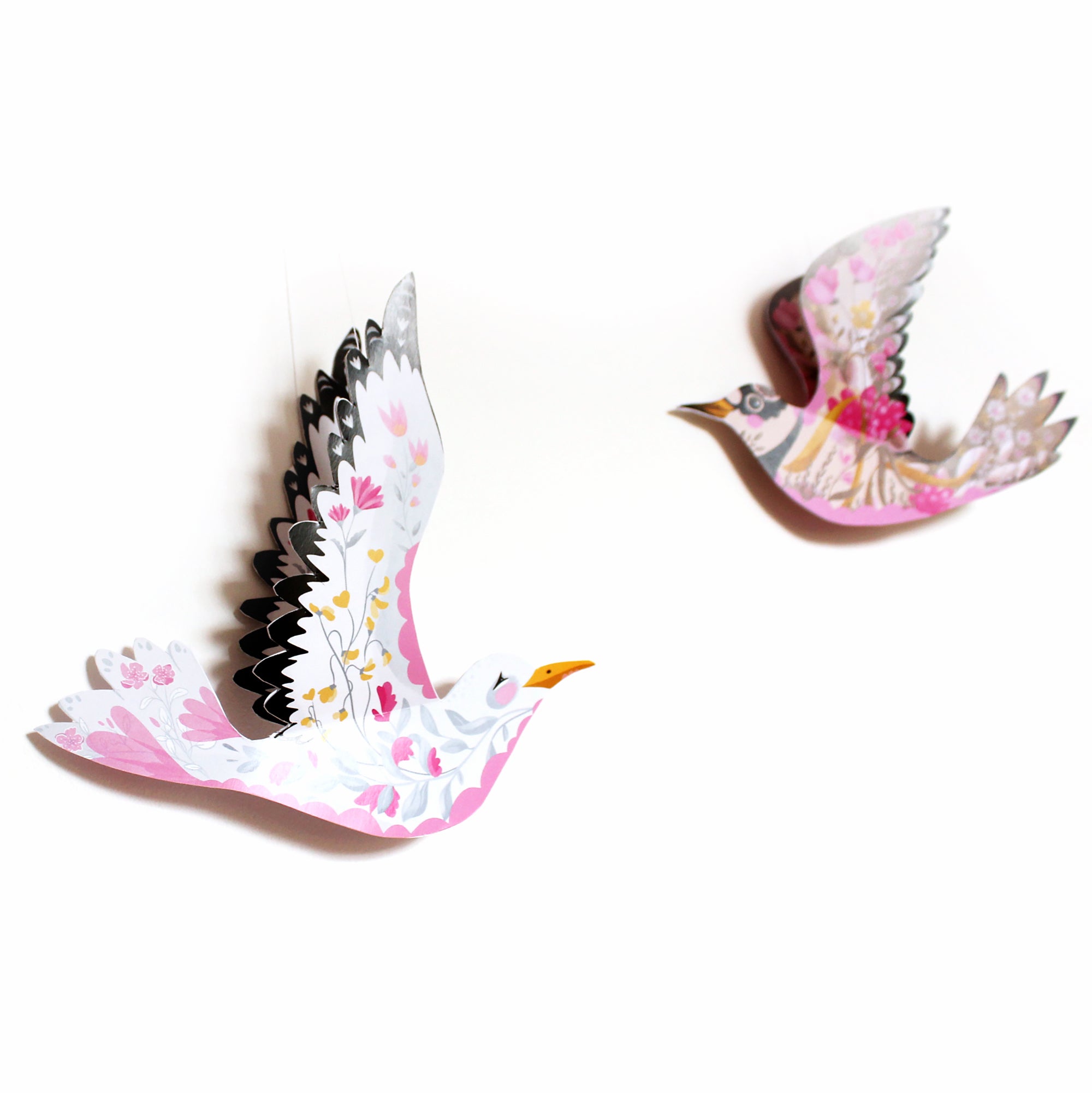 Bird Bunting DIY KIT - paper decorations - Floral Sea Gulls and Ringed Plover