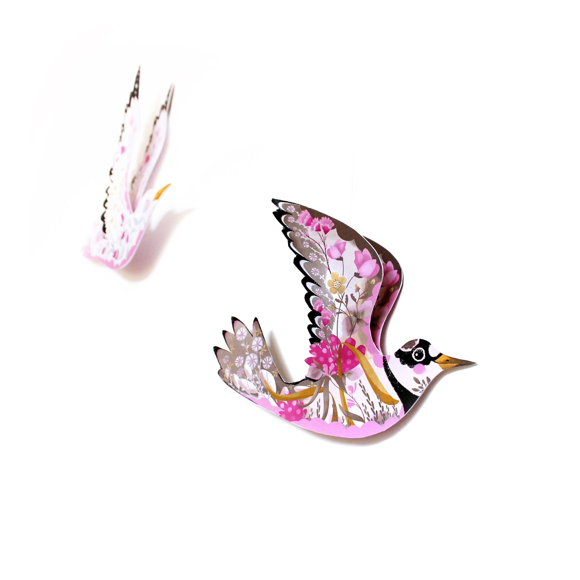 Bird Bunting DIY KIT - paper decorations - Floral Sea Gulls and Ringed Plover