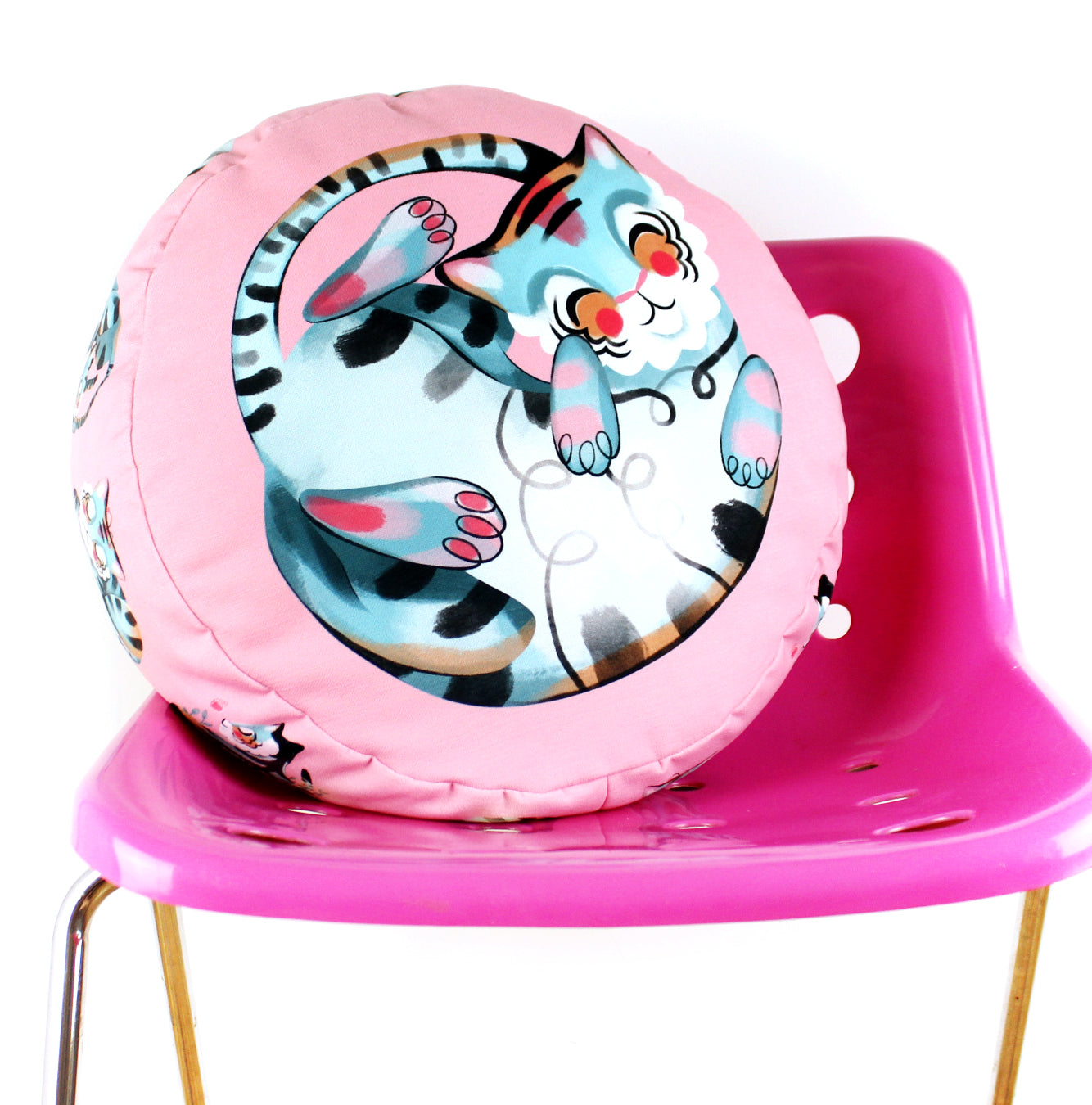 Pink Joyful Tiger Cushion