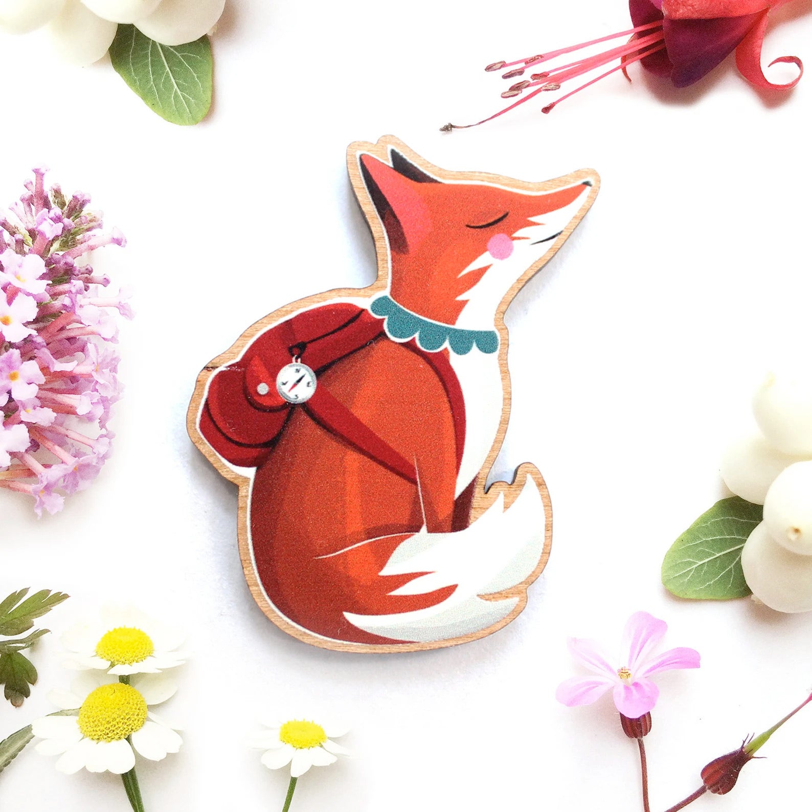 Travelling Fox Brooch