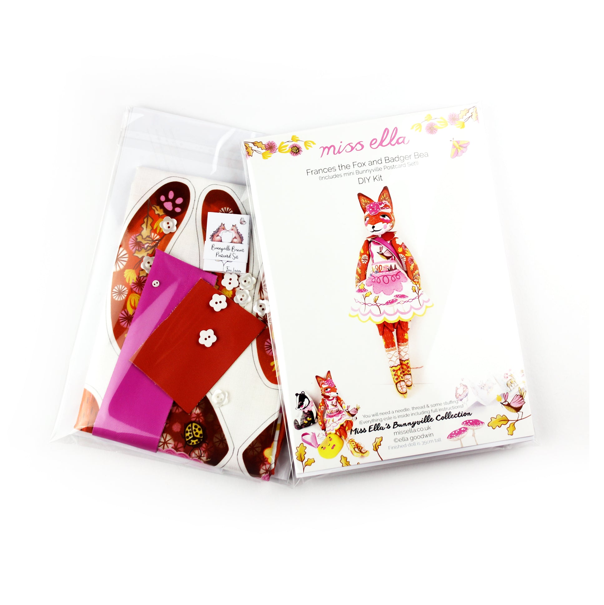 DIY Kit - Frances the Fox and Bea - FREE UK SHIPPING