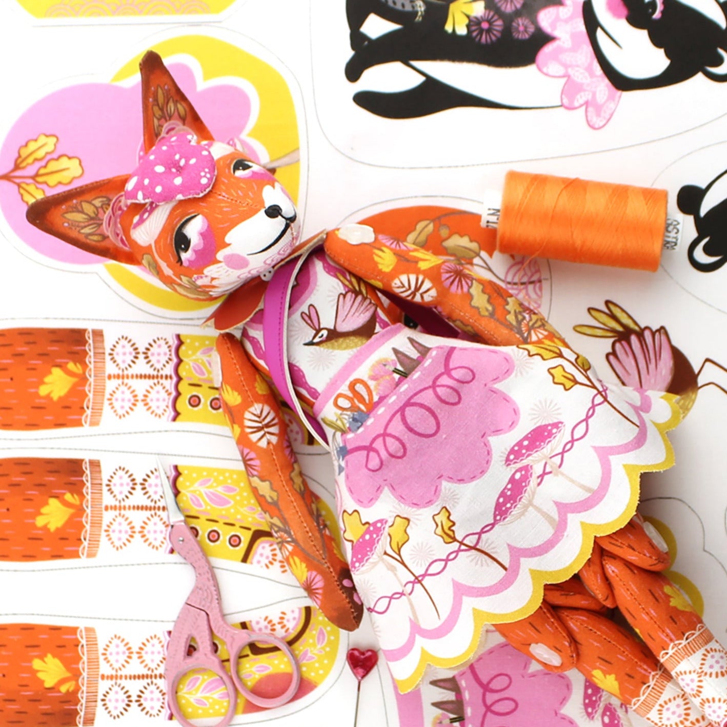 DIY Kit - Frances the Fox and Bea - FREE UK SHIPPING