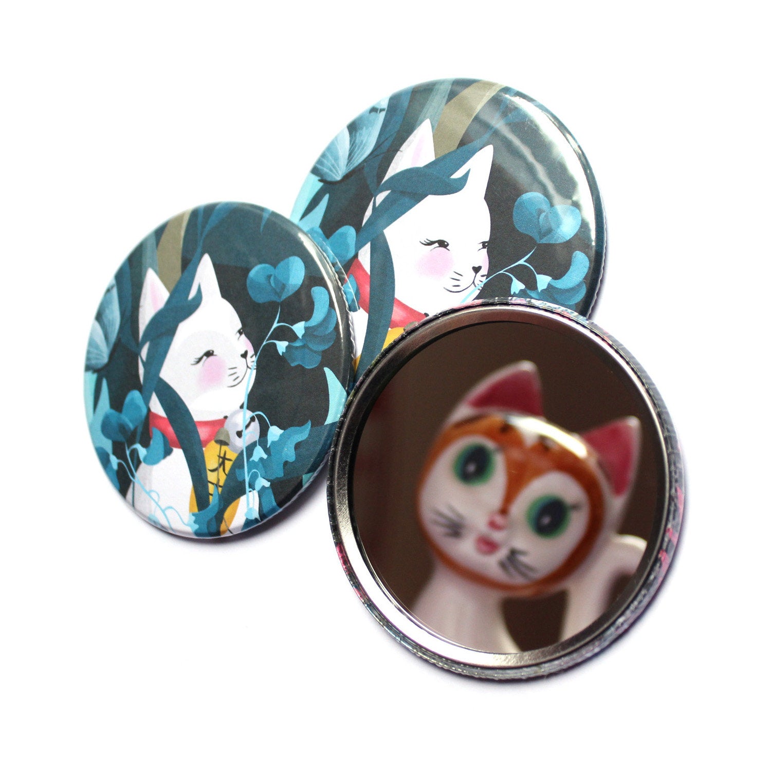Lucky Cat Pocket Mirror