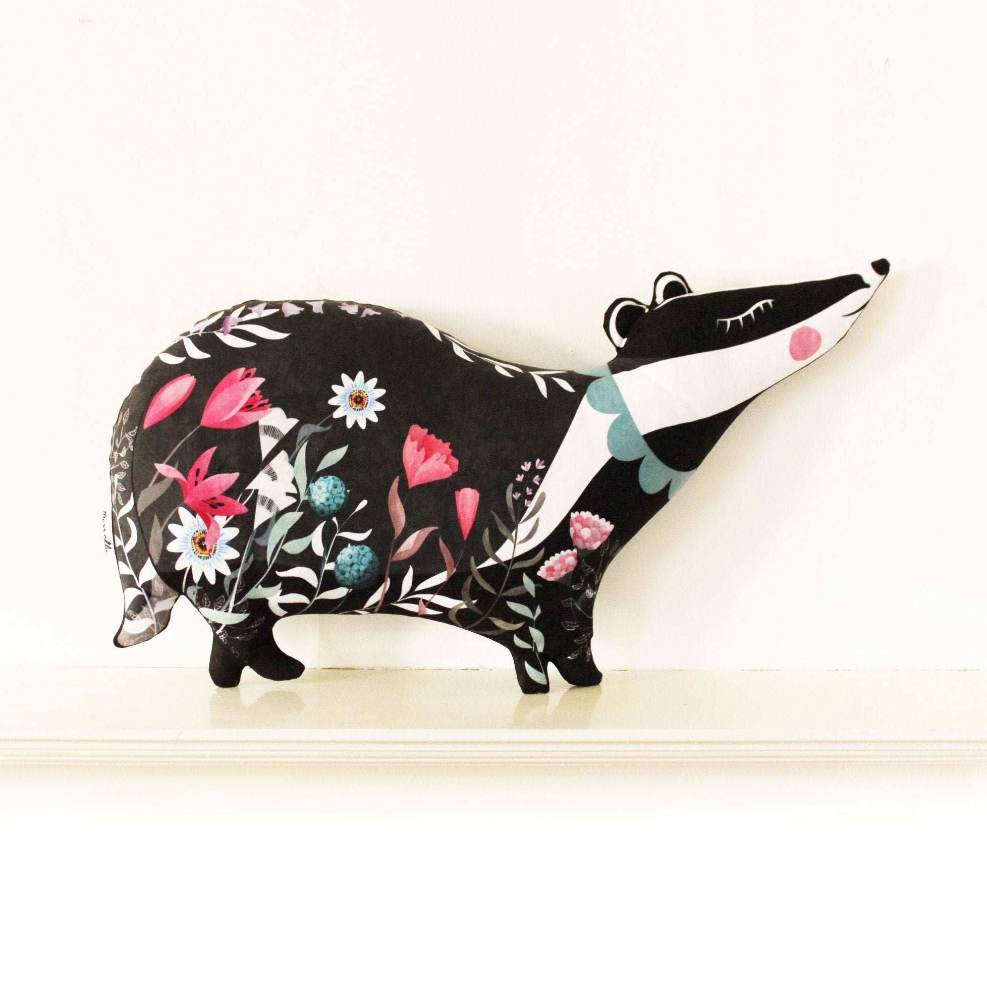 Floral Badger Cushion DIY KIT