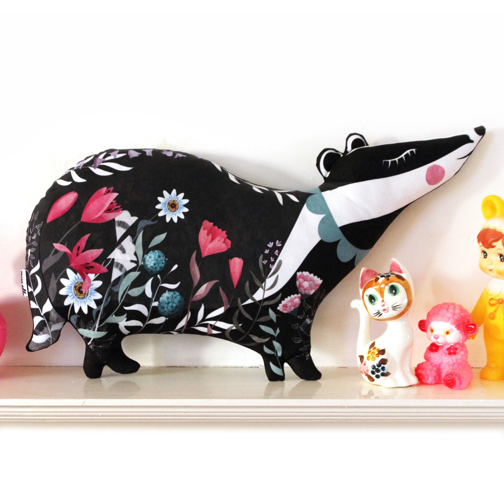 Floral Badger Cushion DIY KIT