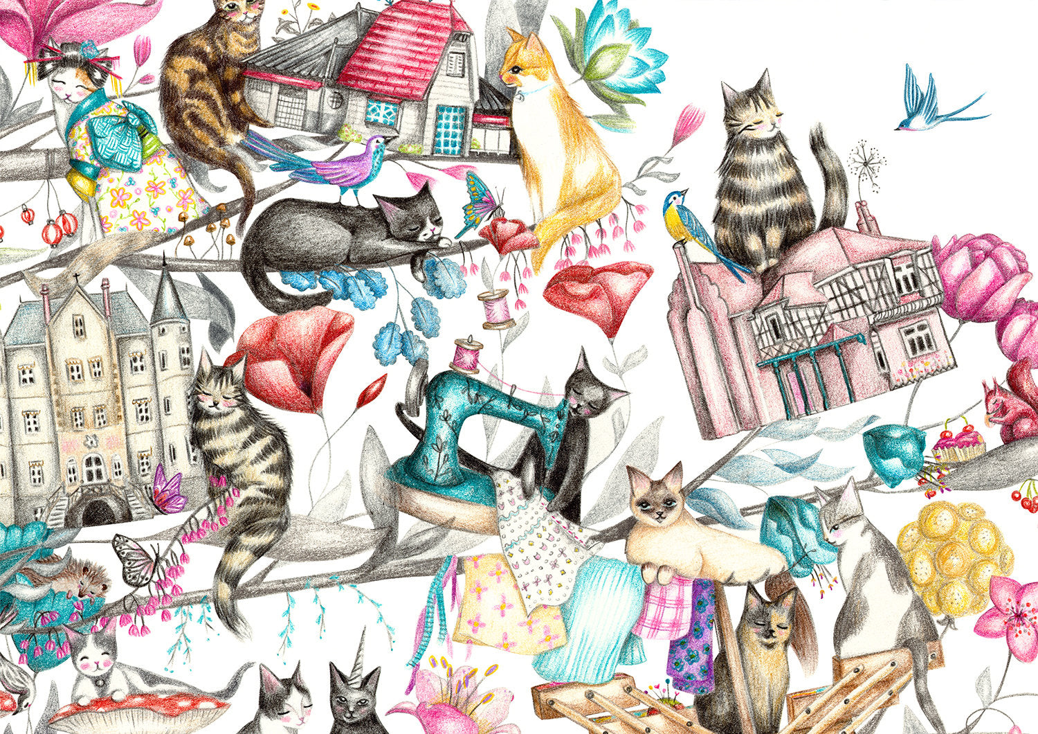 Cat Tree Print