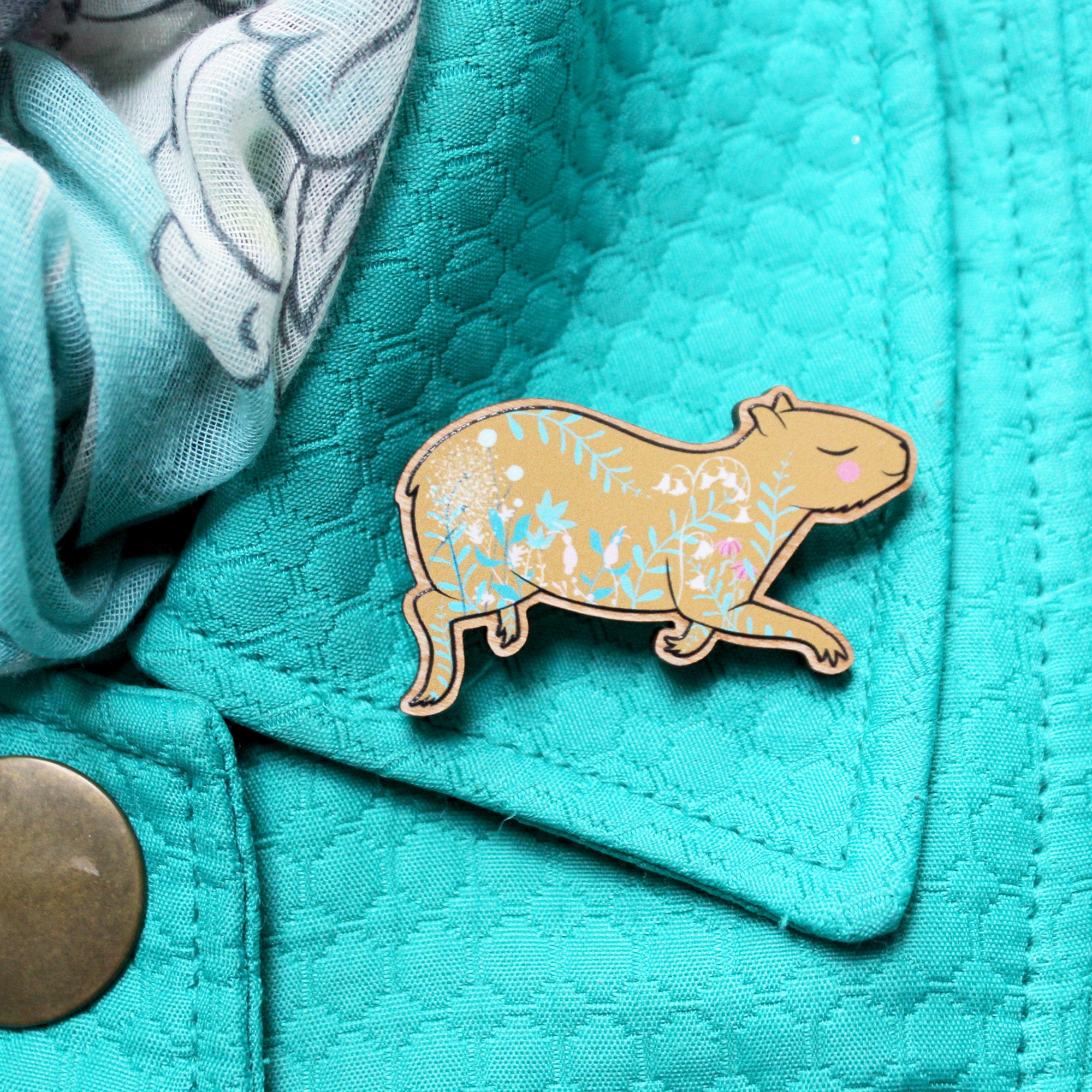 Capybara Brooch - SLIGHT SECOND SALE