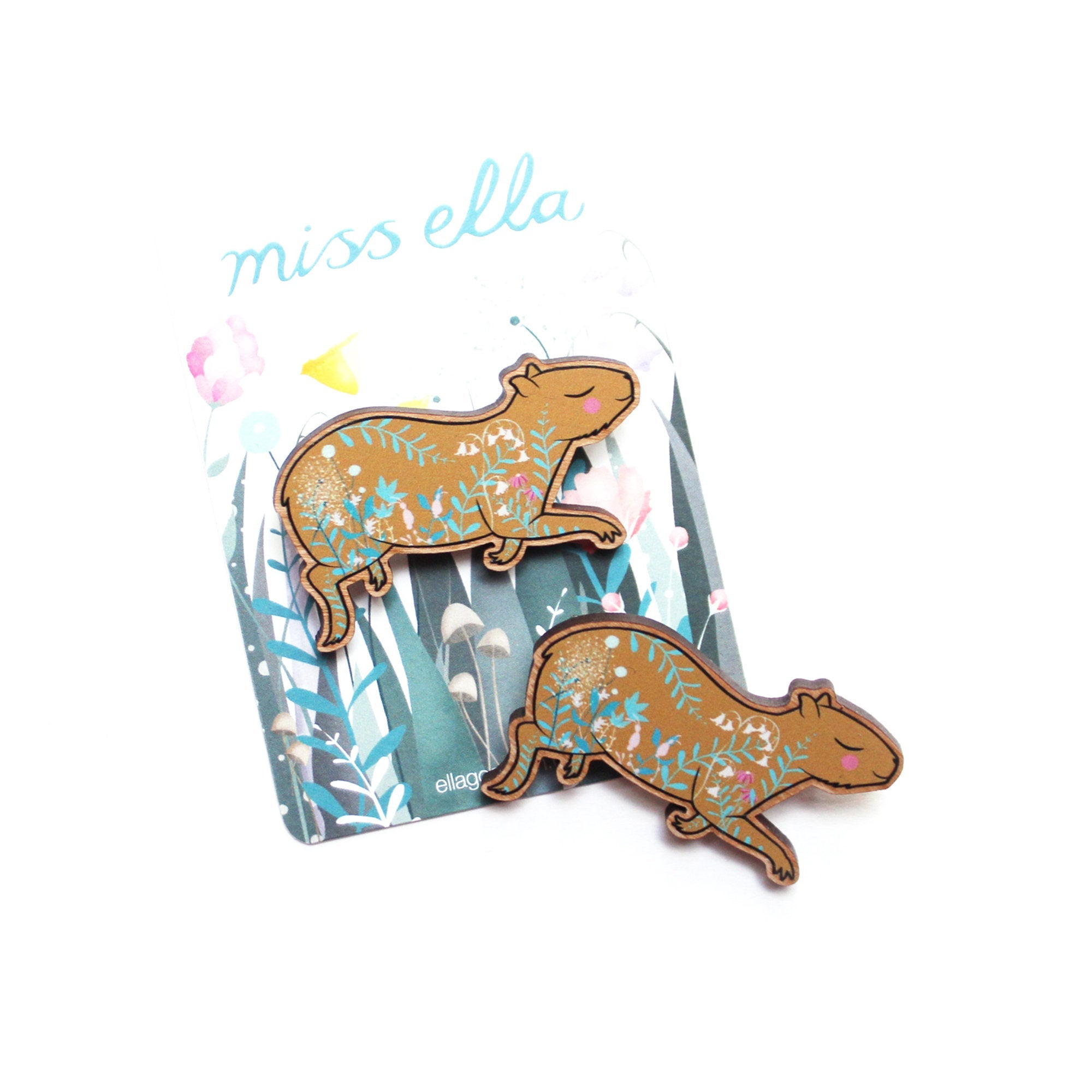Capybara Brooch