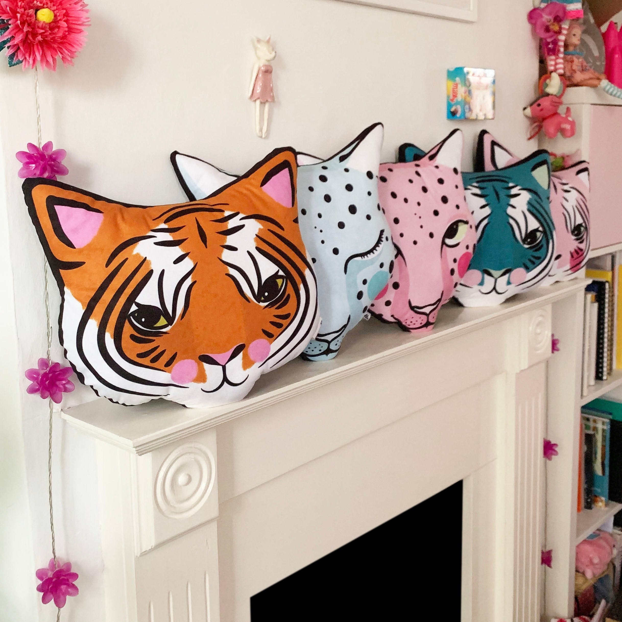 Tiger Cushion - Various Colours