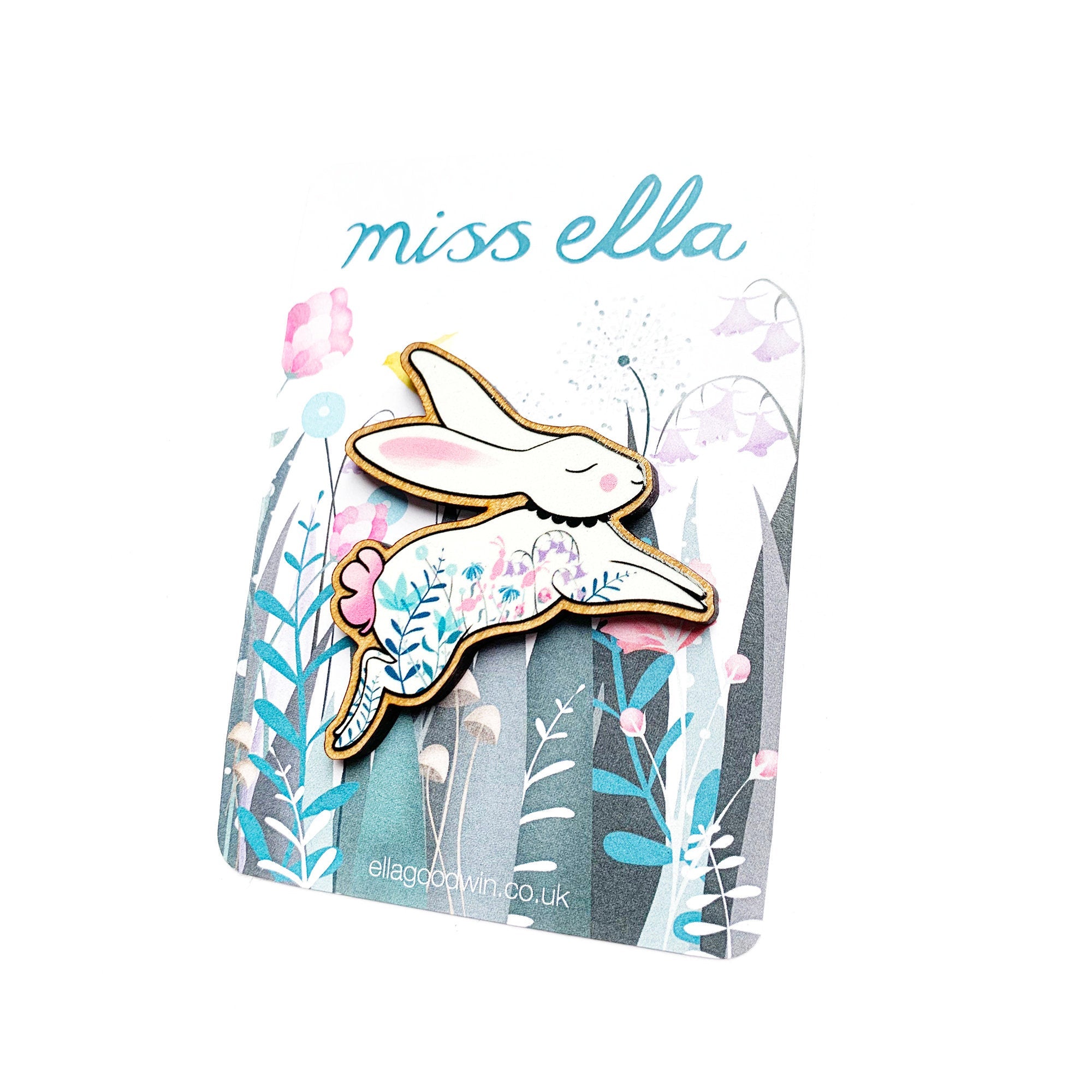 Floral Rabbit Brooch