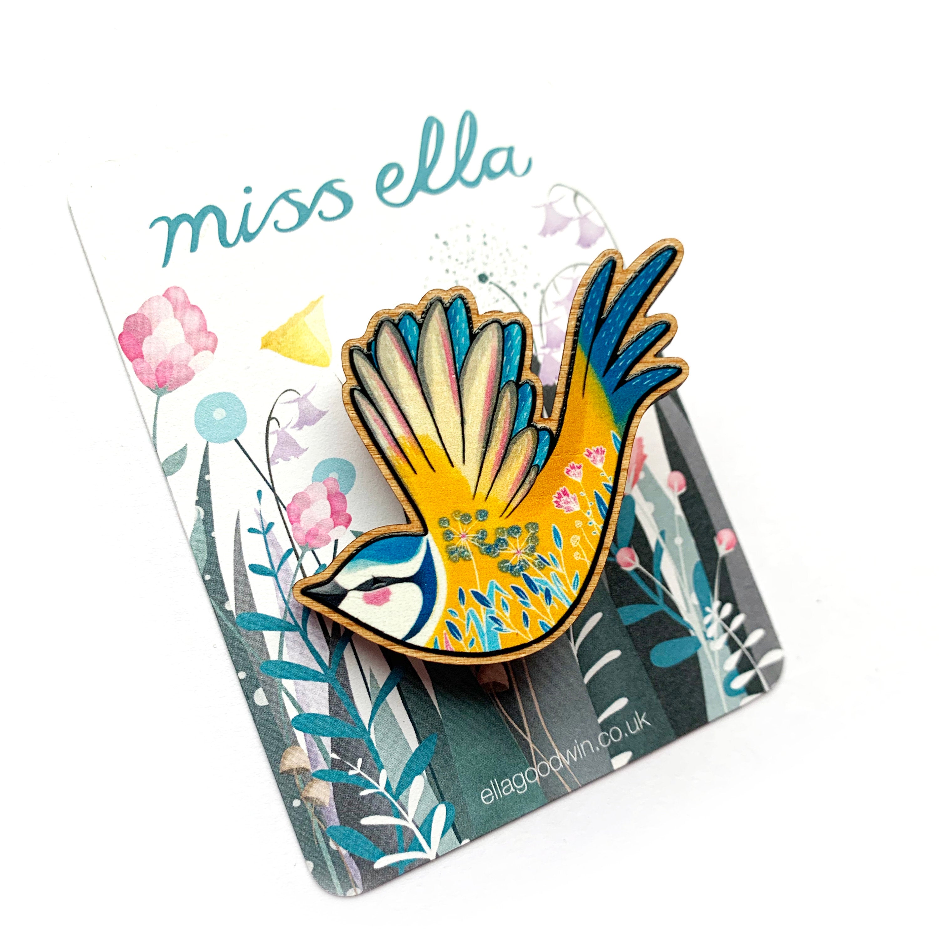 Blue Tit Brooch