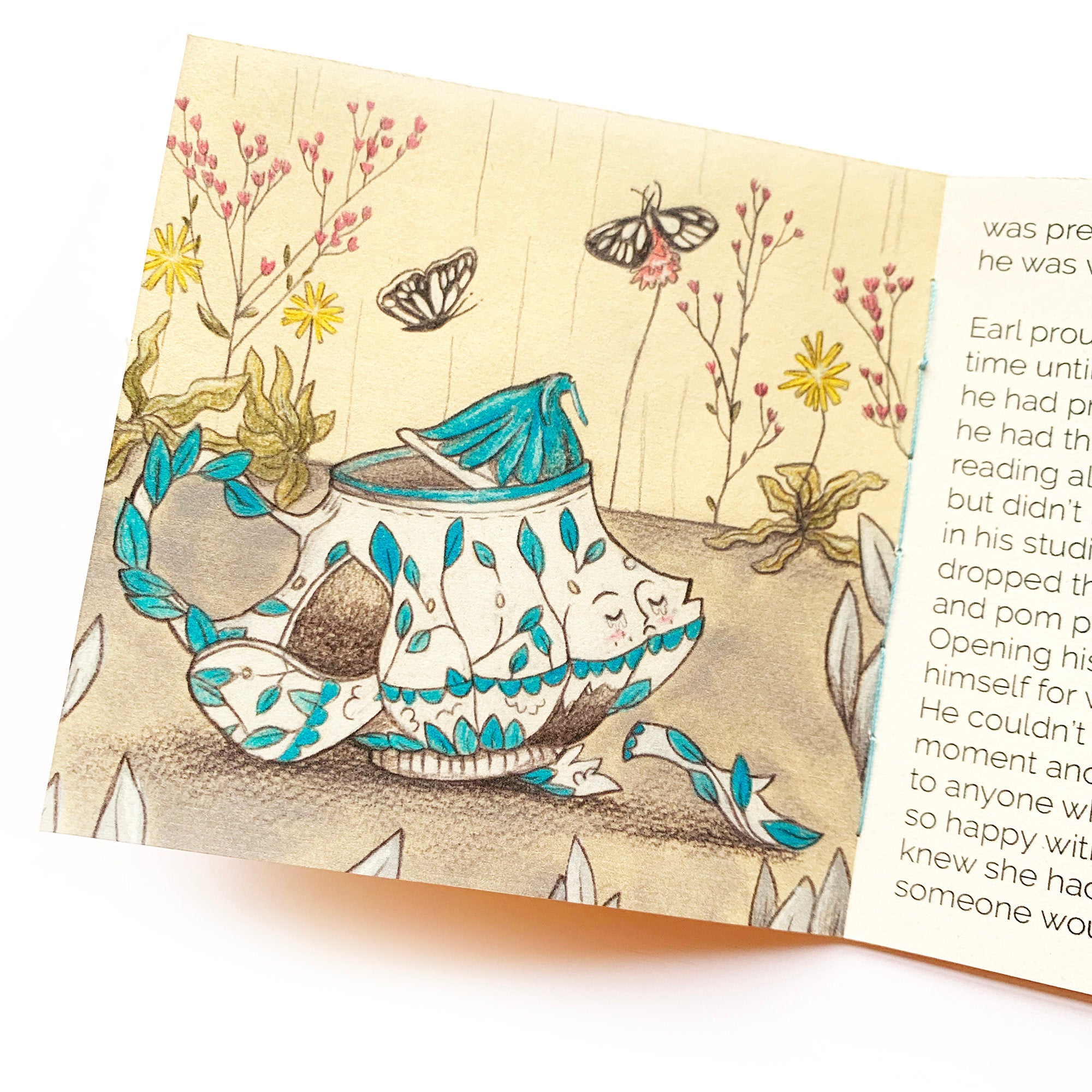 Earl Grey and the Teapot's Journey Mini Handmade book