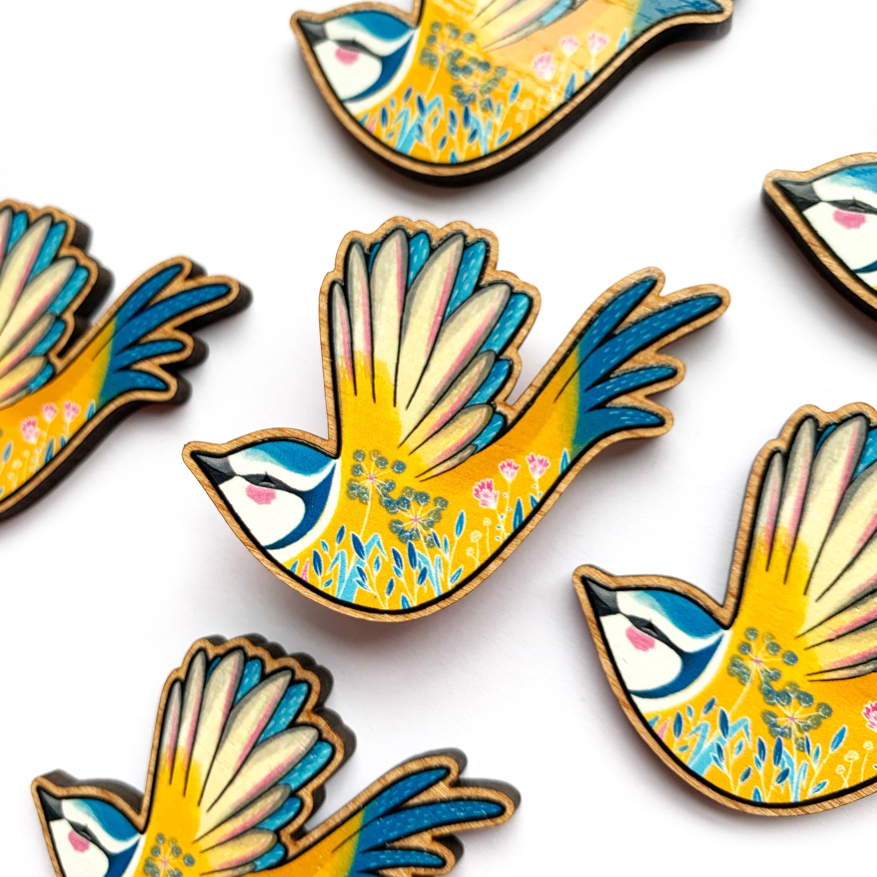 Blue Tit Brooch