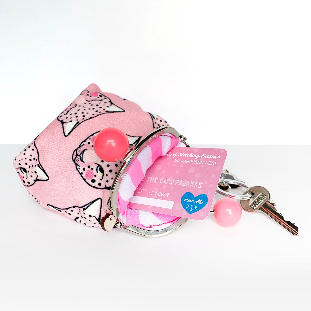 DIY KIT - Pink Leopard Bobble Purse