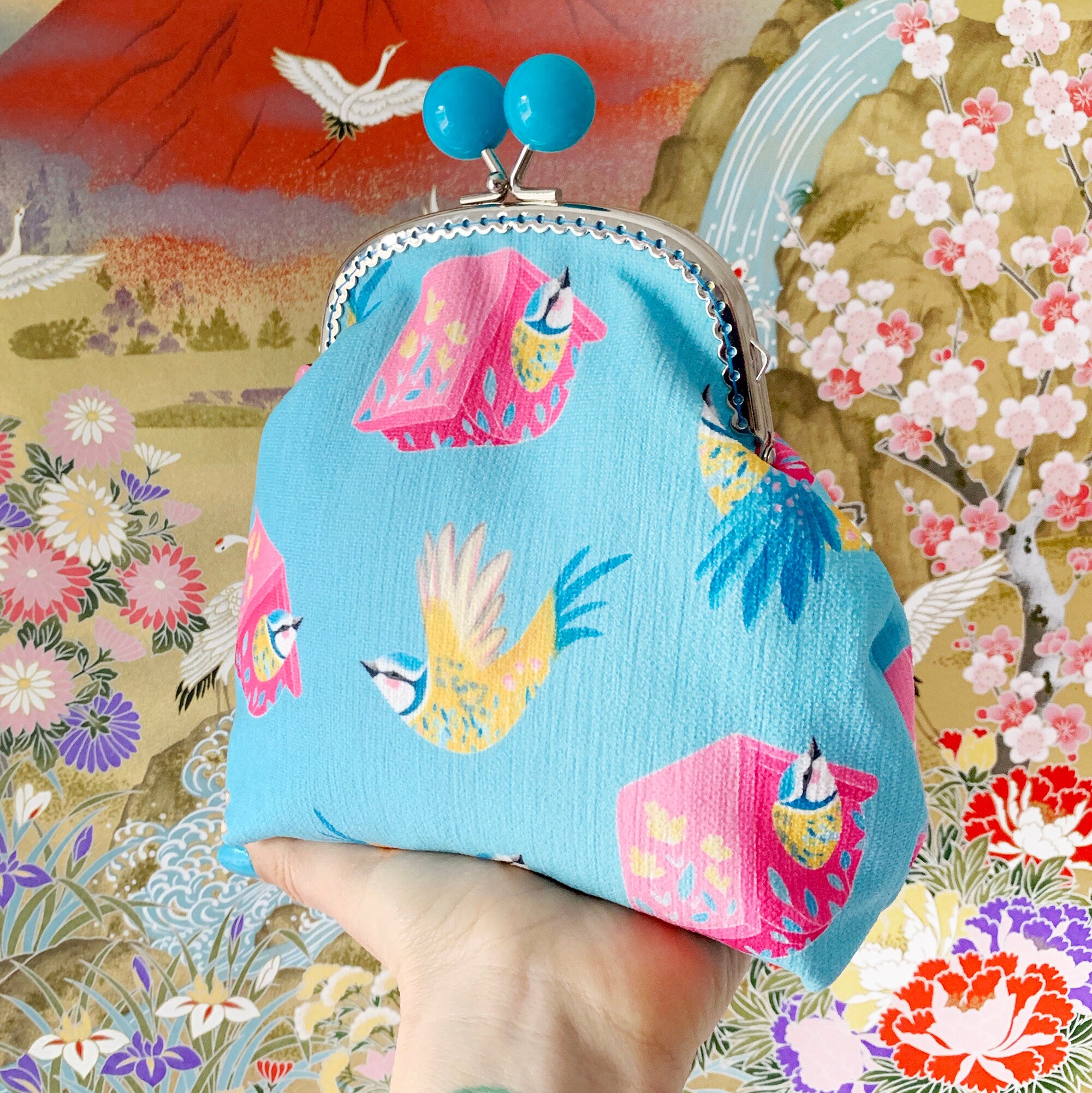 Blue Tit Jumbo Bobble Purse
