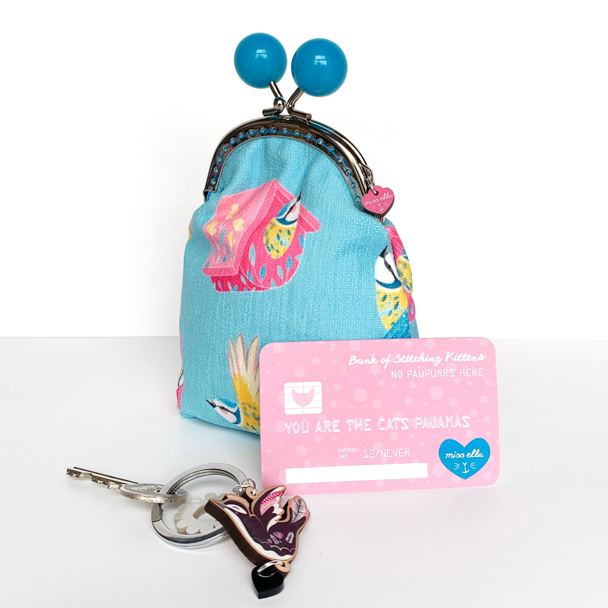 Blue Tit Bobble Purse