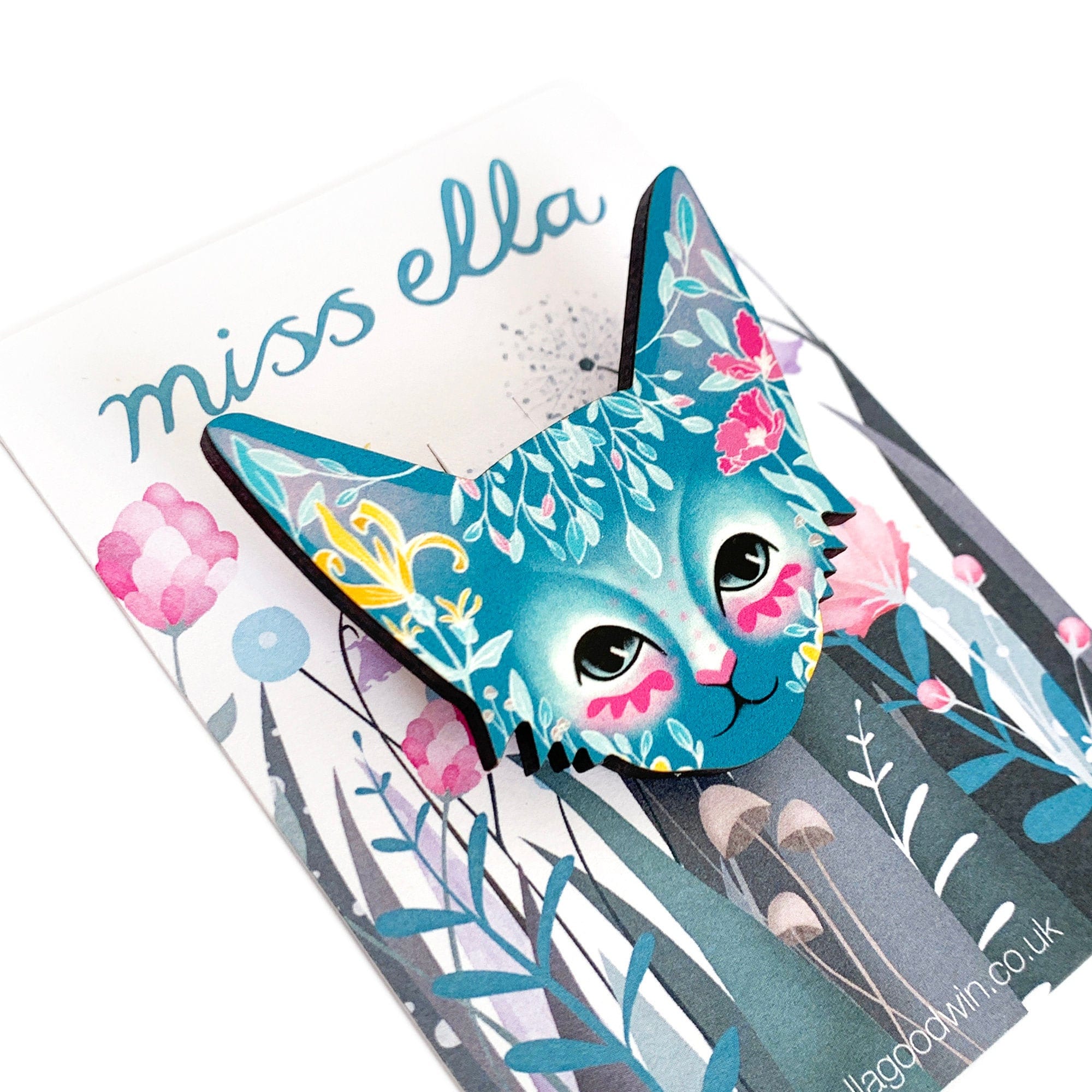 Floral Cat Brooch - SLIGHT SECOND