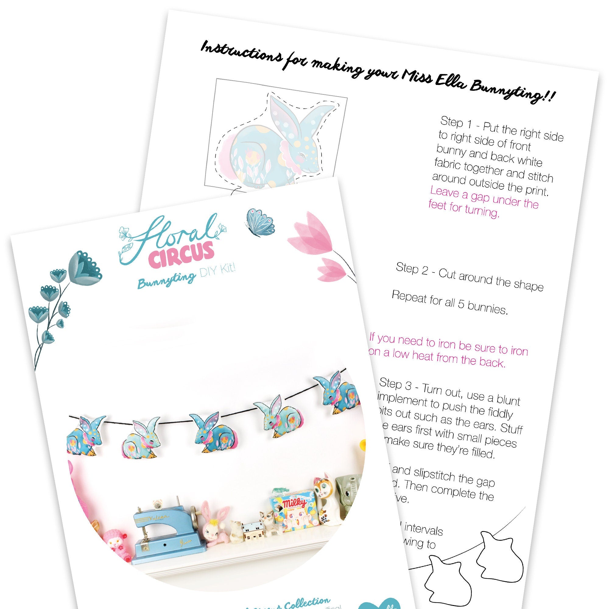 Circus Bunnyting Bunting DIY Kit