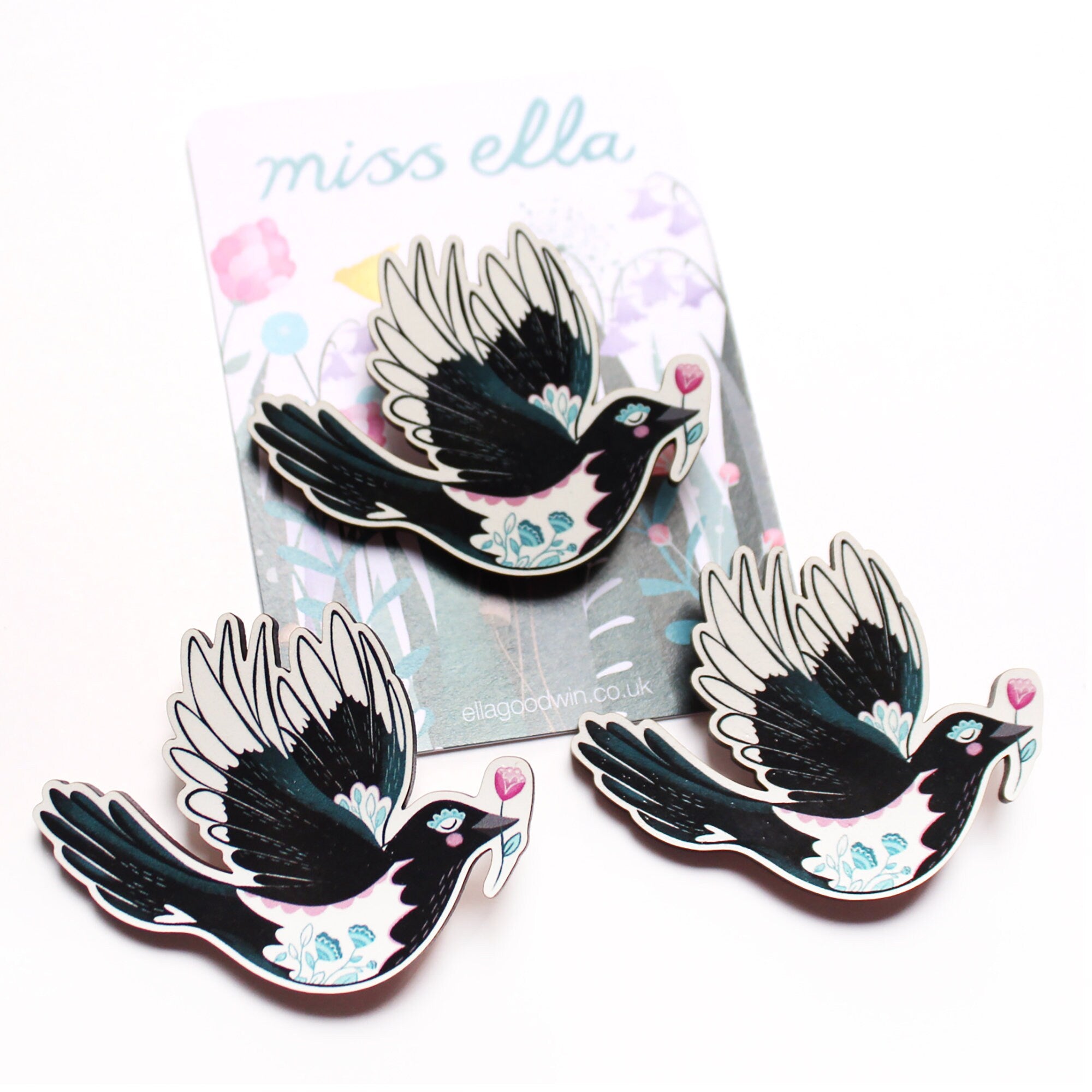 Magpie Brooch