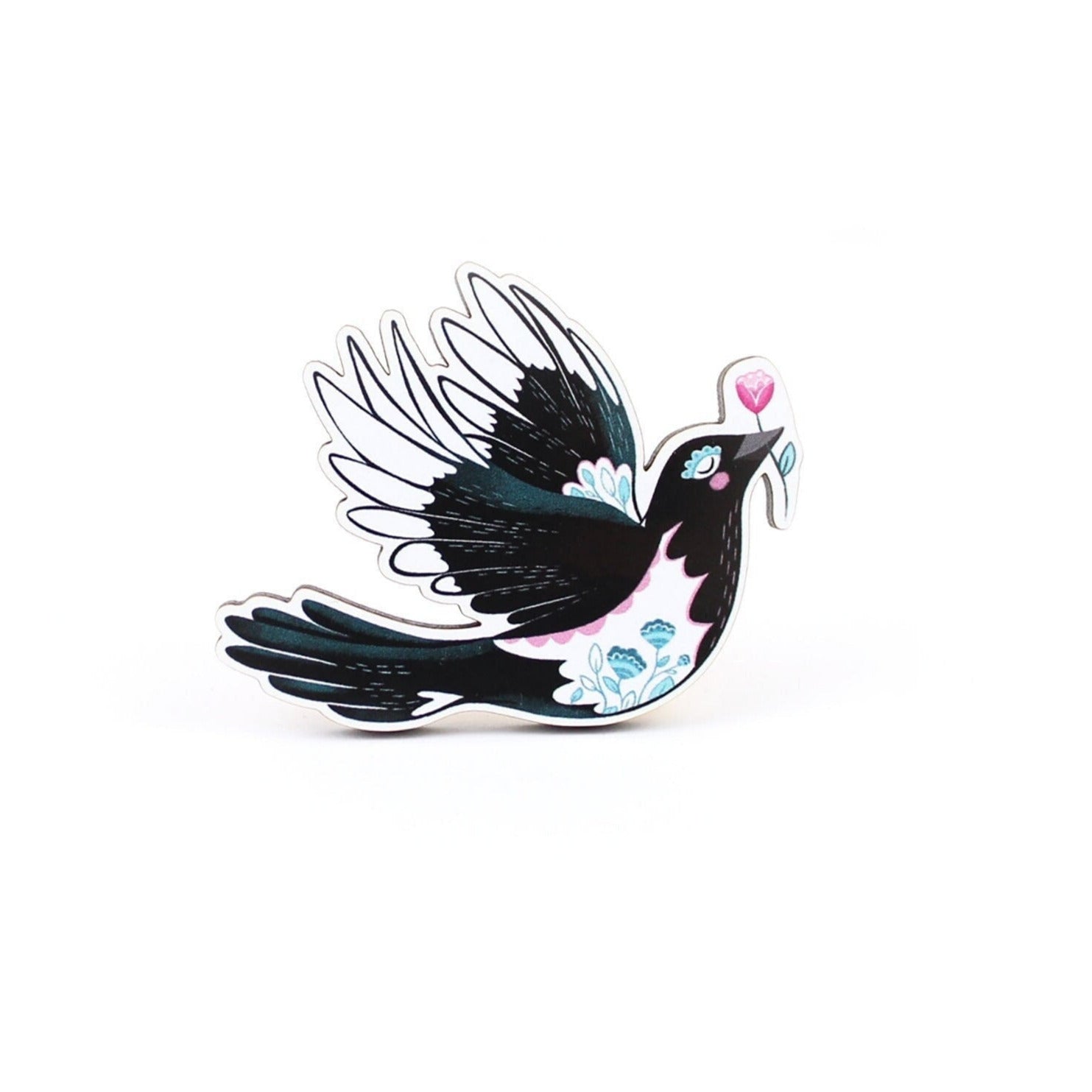 Magpie Brooch