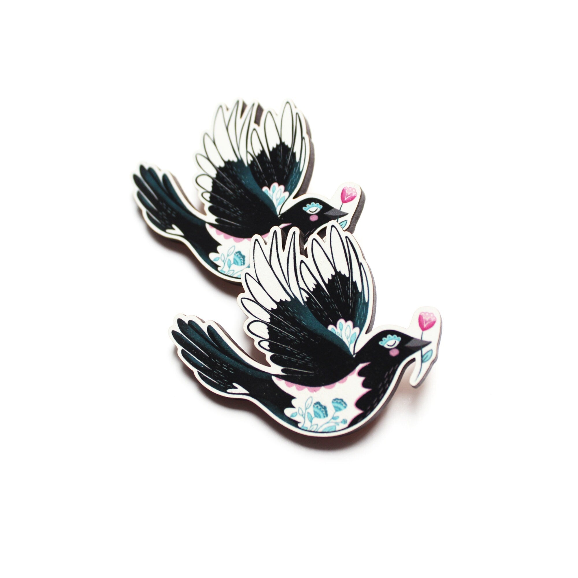 Magpie Brooch