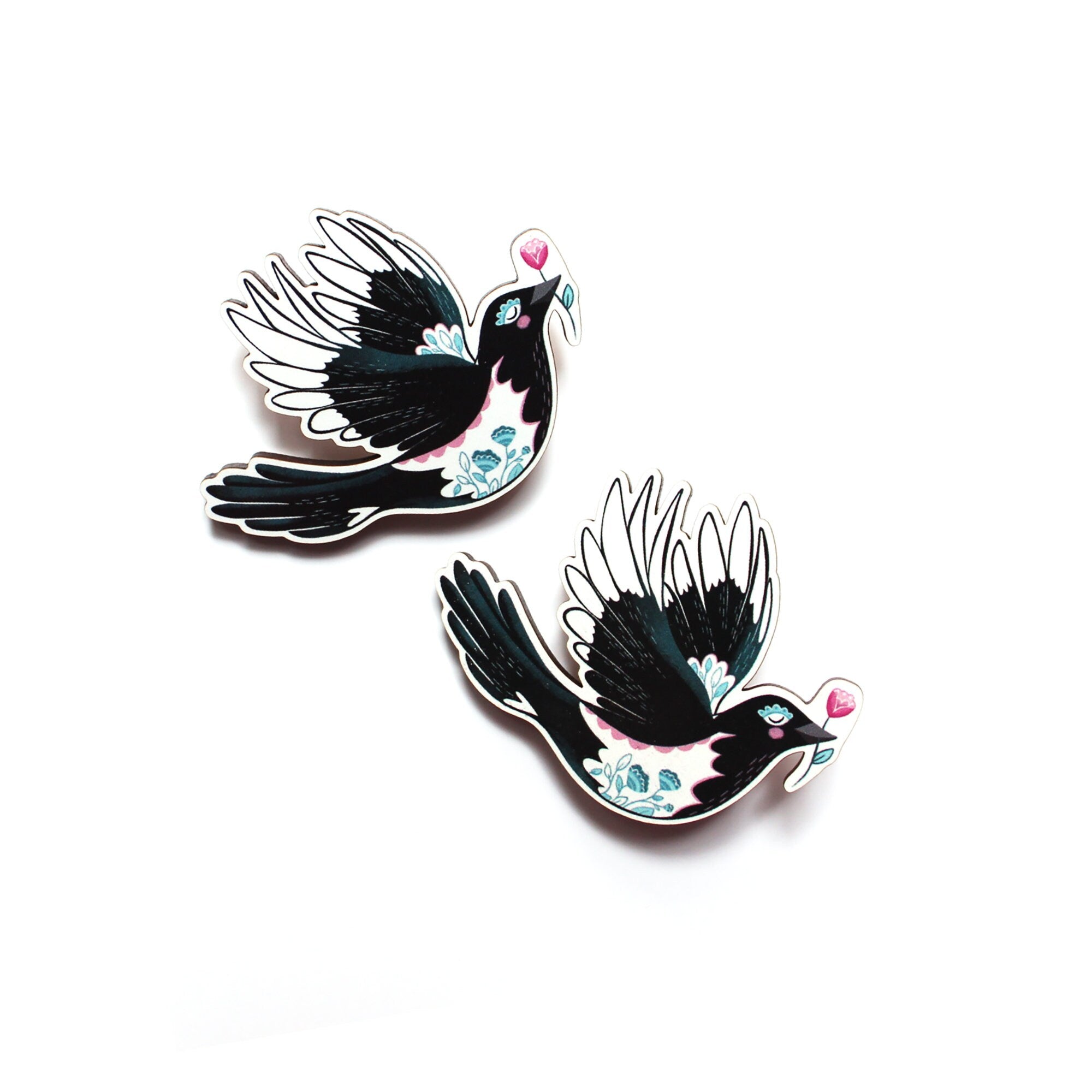Magpie Brooch