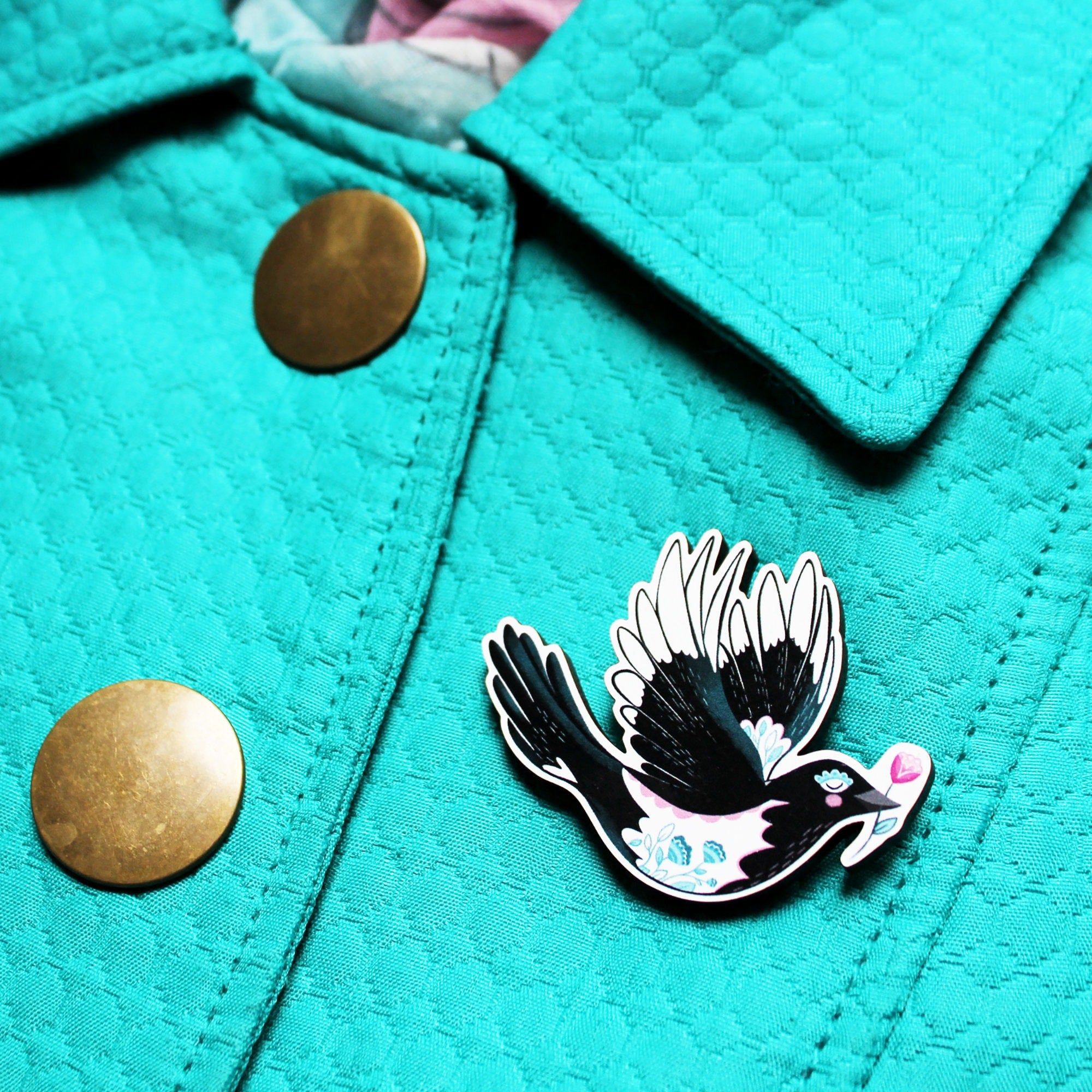 Magpie Brooch