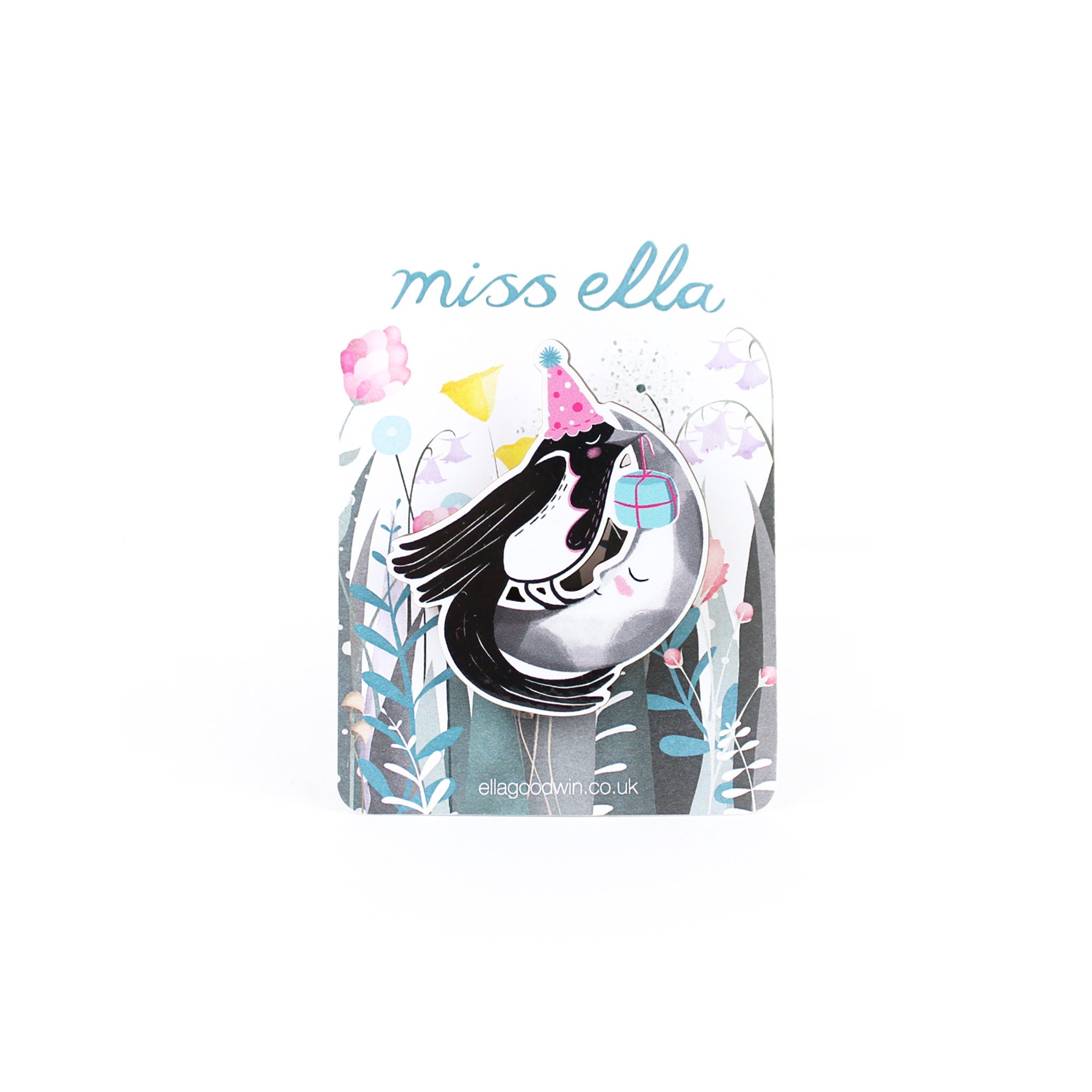 Magpie Moon Brooch