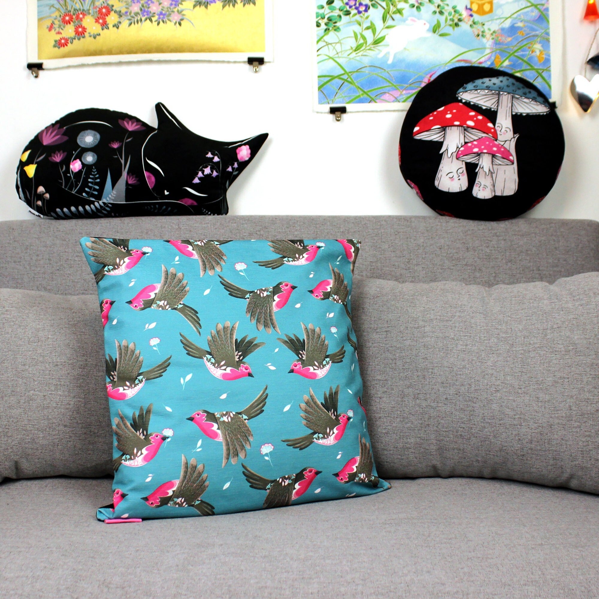 Robin Cushion Cover