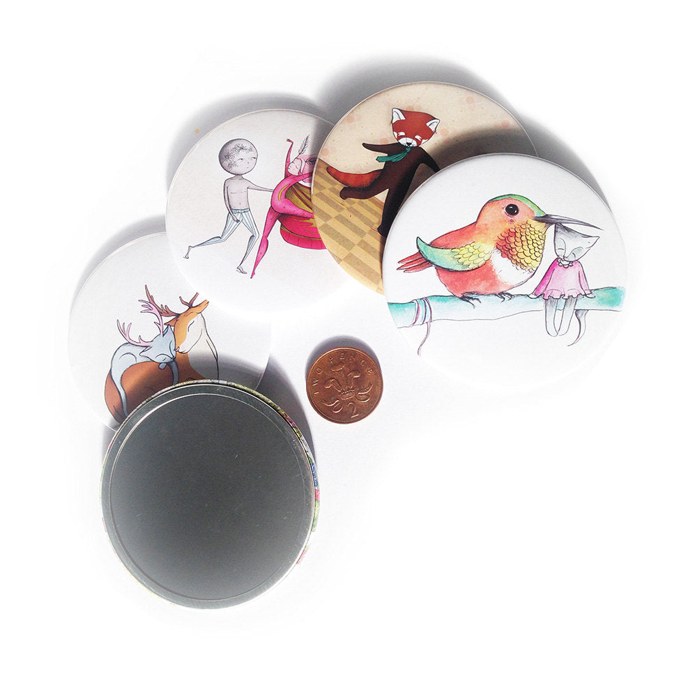 Day of the Dead Cat Pocket Mirror