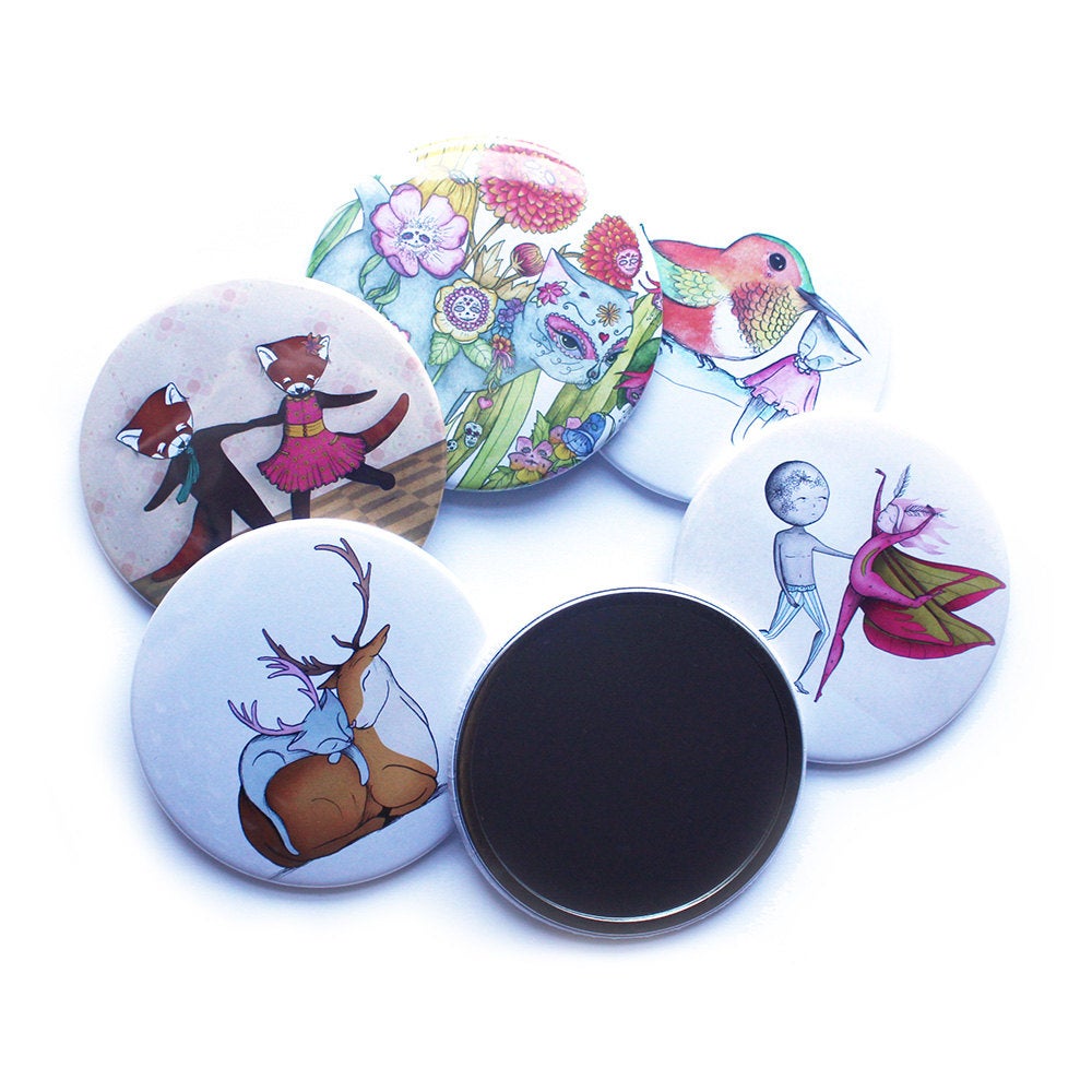 Day of the Dead Cat Pocket Mirror