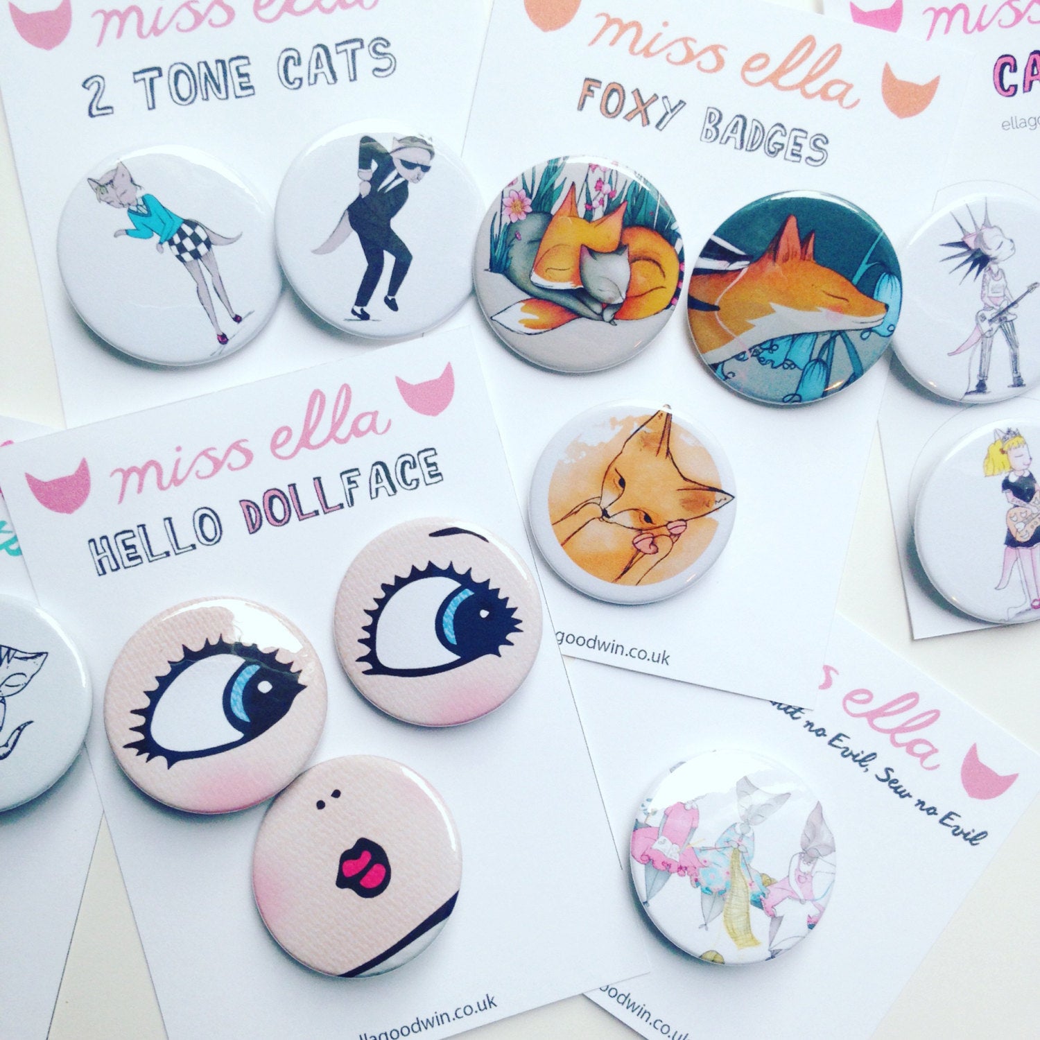 Fox Badges/Fridge Magnets
